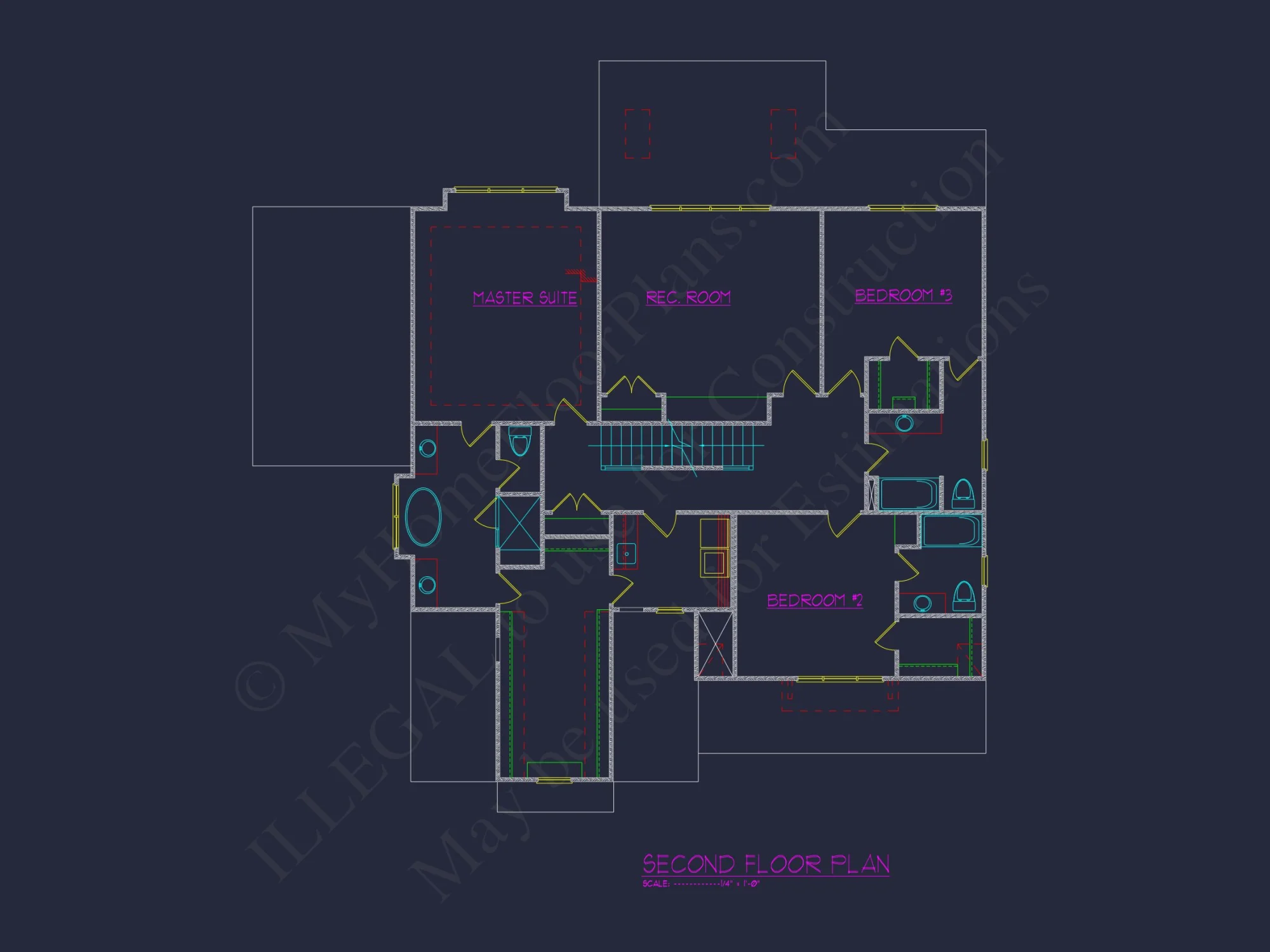 Craftsman house Plan with 3 Floors, 5 Beds, and CAD Designs
