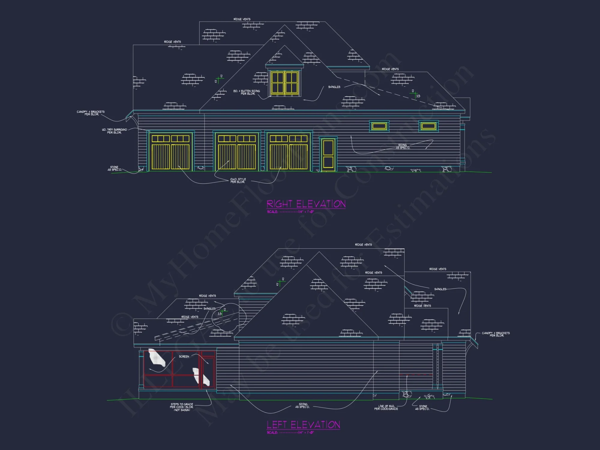 Elegant house Plan with Spacious Floor Design and CAD Blueprint