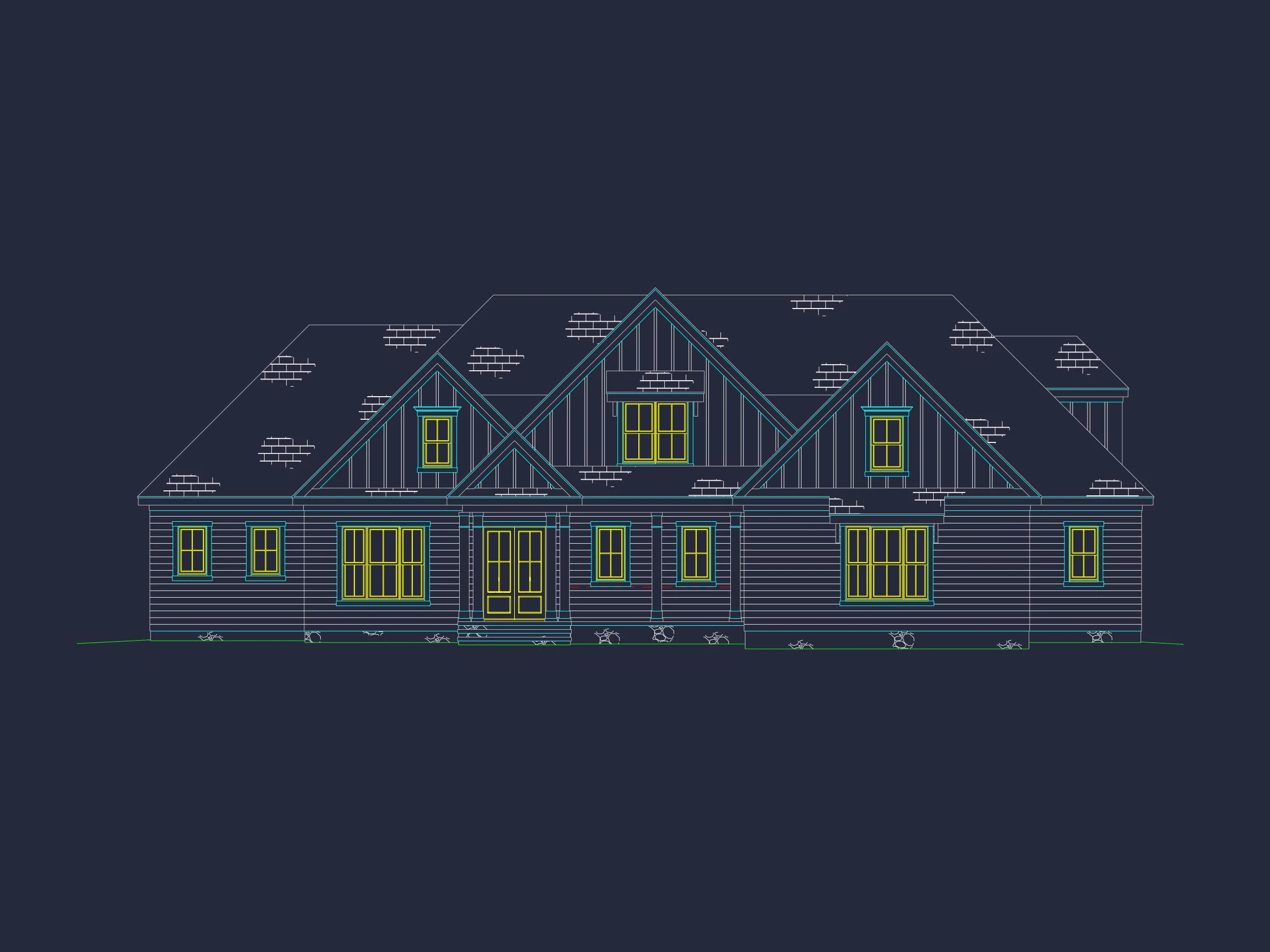18-1578 HOUSE PLAN - Elegant House Plan with Spacious Floor Design and CAD Blueprint 41 Elegant house Plan with Spacious Floor Design and CAD Blueprint