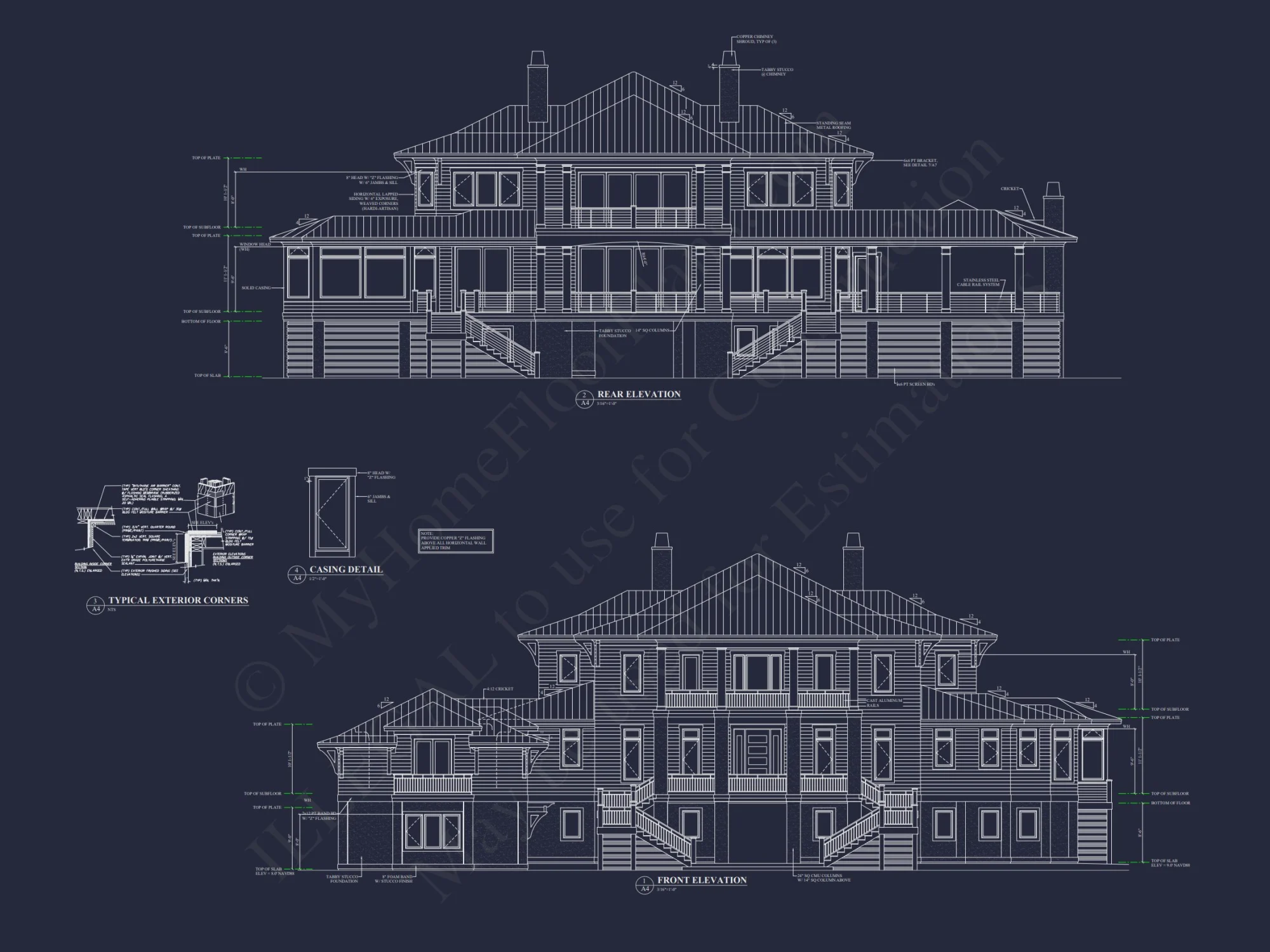 Luxury house Plan with 5 Bedrooms, 2 Floors, and Modern Designs
