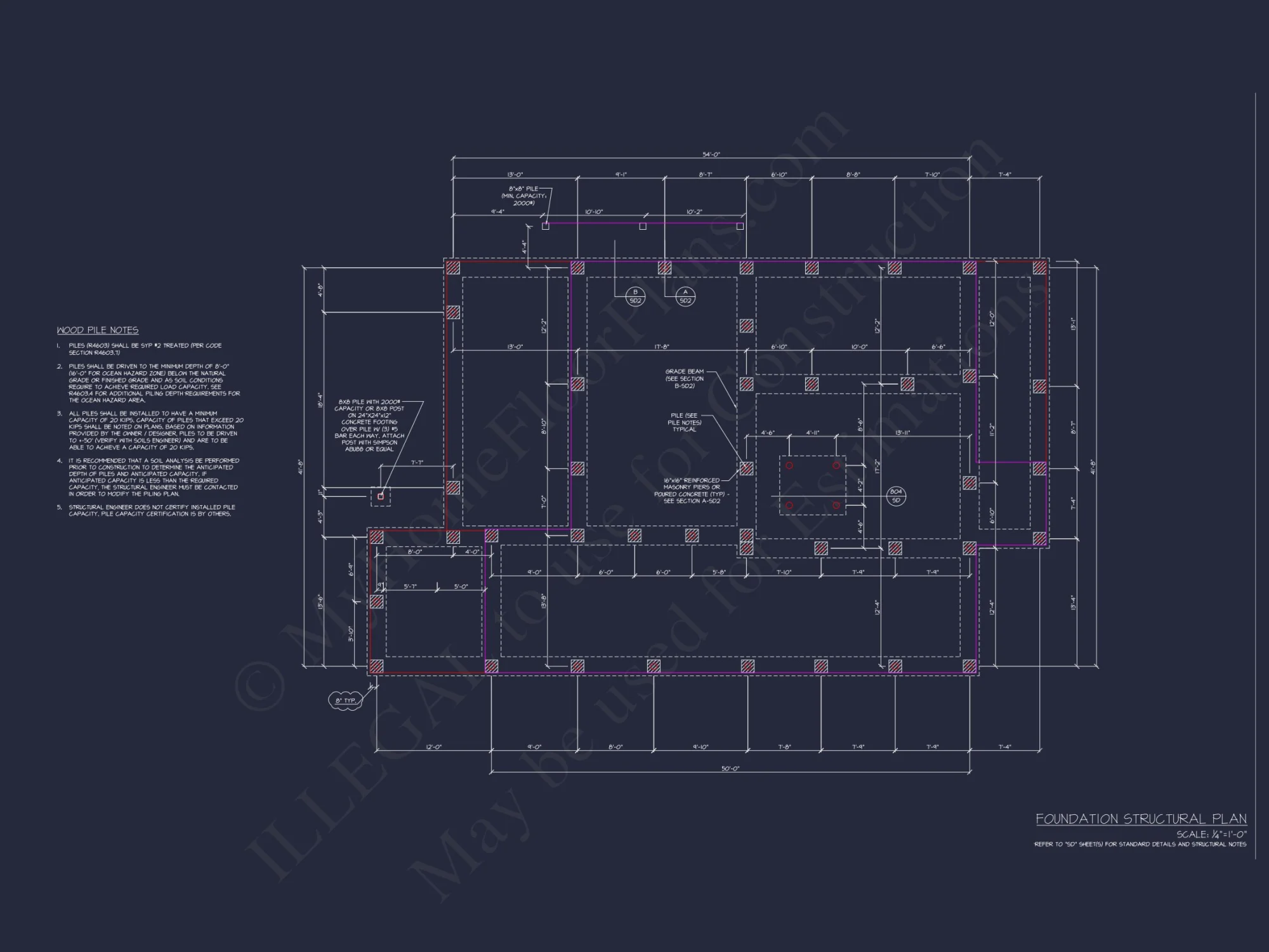 Modern Coastal house Plan: 3 Floors, 4 Beds, 5+ Baths