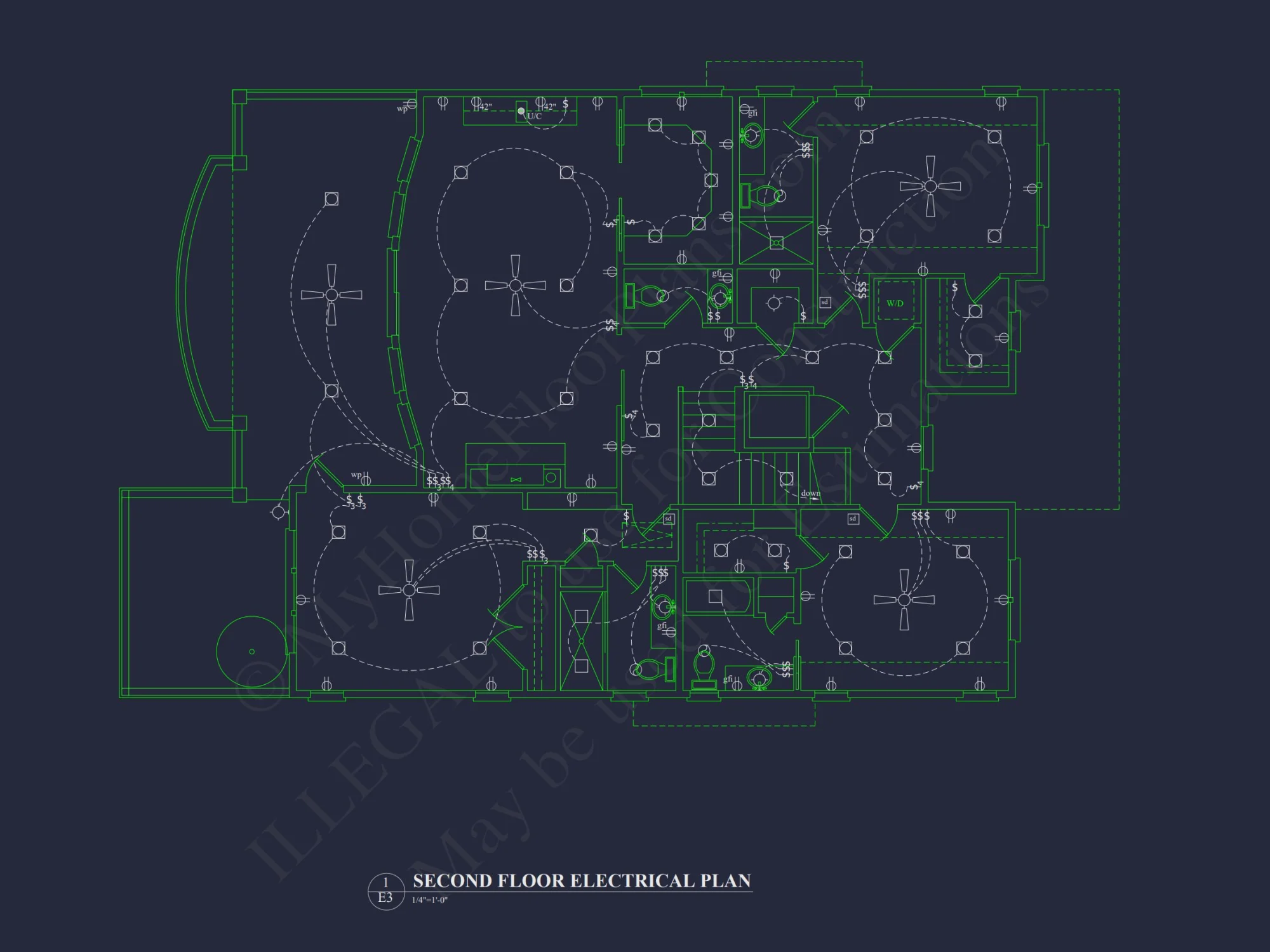 Modern Coastal house Plan: 3 Floors, 4 Beds, 5+ Baths