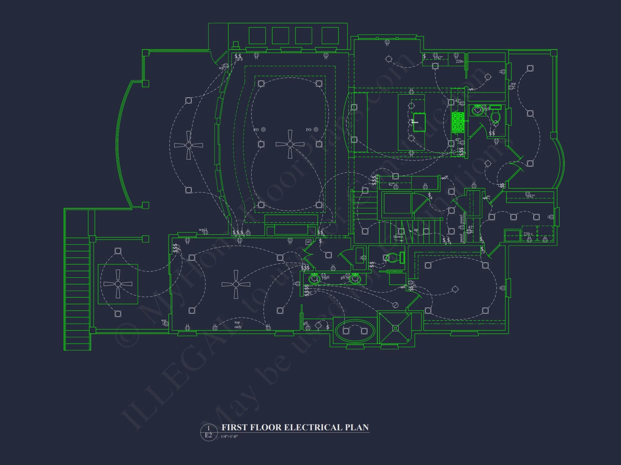 Modern Coastal house Plan: 3 Floors, 4 Beds, 5+ Baths