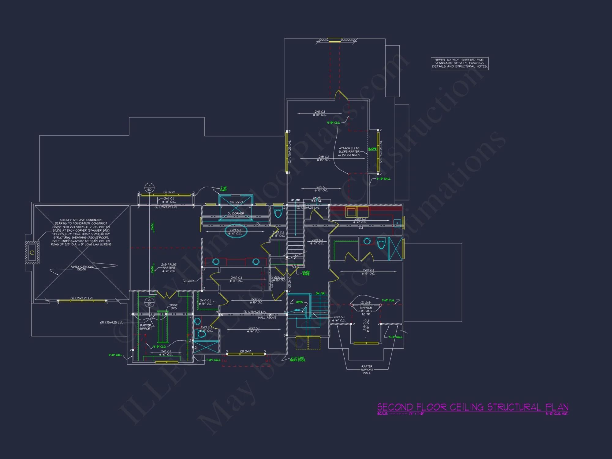 Modern Farmhouse house Plan - 2.5 Stories with 4 Bedrooms