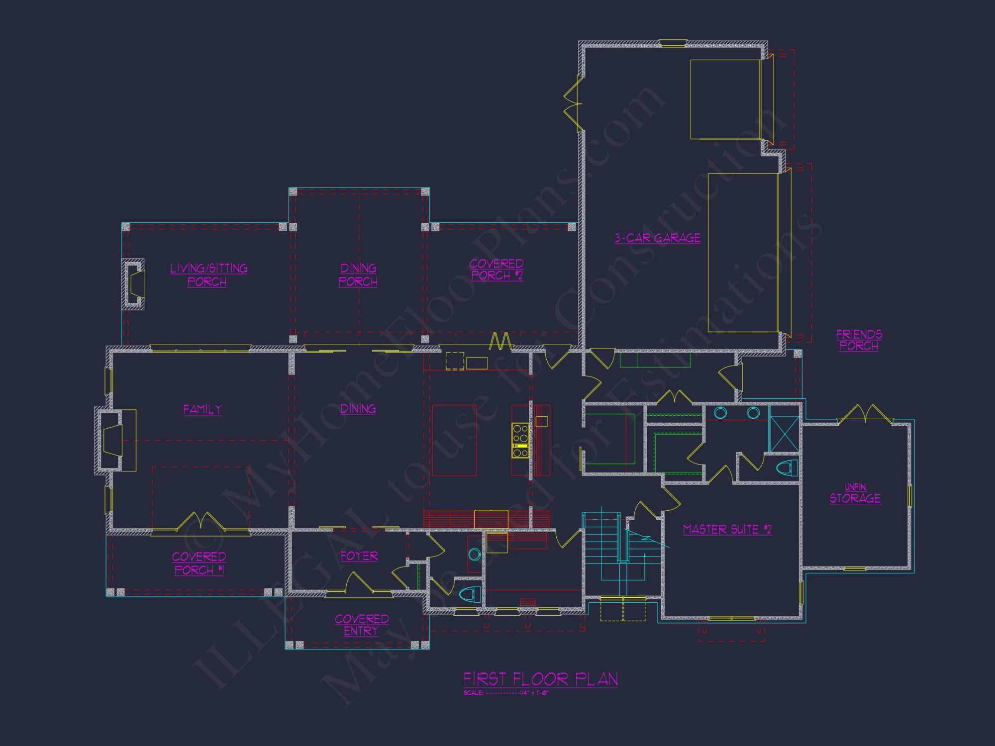Modern Farmhouse house Plan - 2.5 Stories with 4 Bedrooms