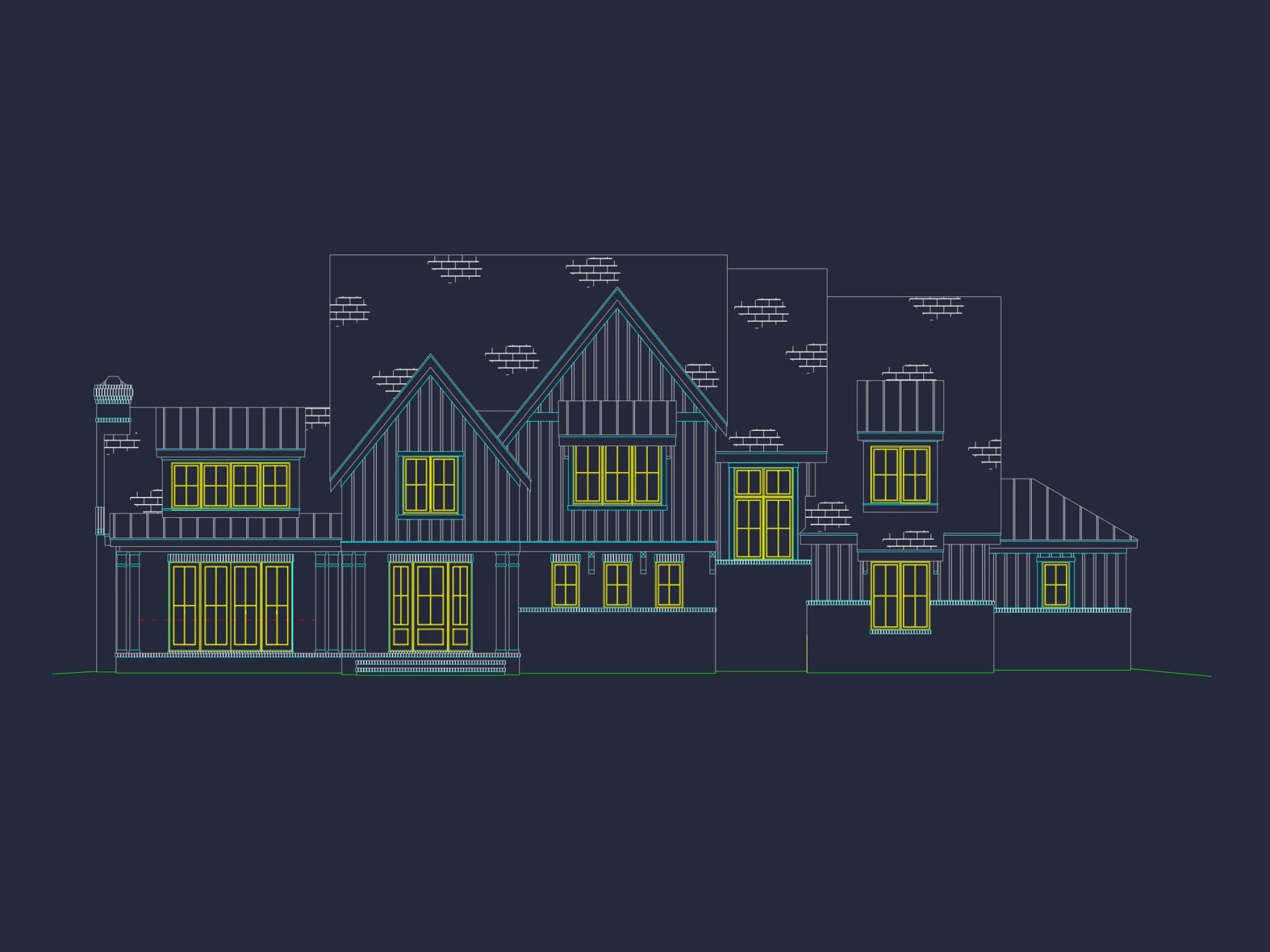 Modern Farmhouse house Plan - 2.5 Stories with 4 Bedrooms