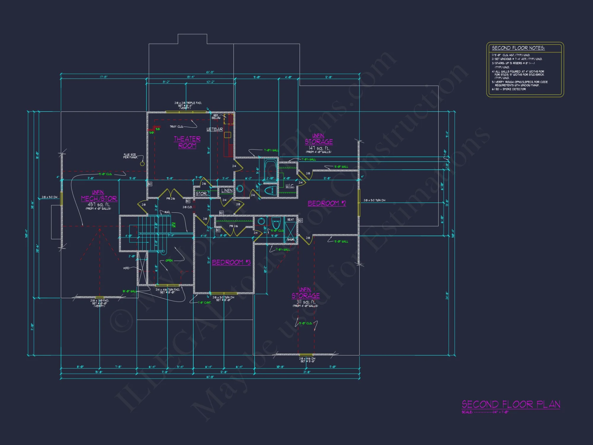 Elegant house Floor Plan with 4 Beds, 5 Baths, & CAD Designs