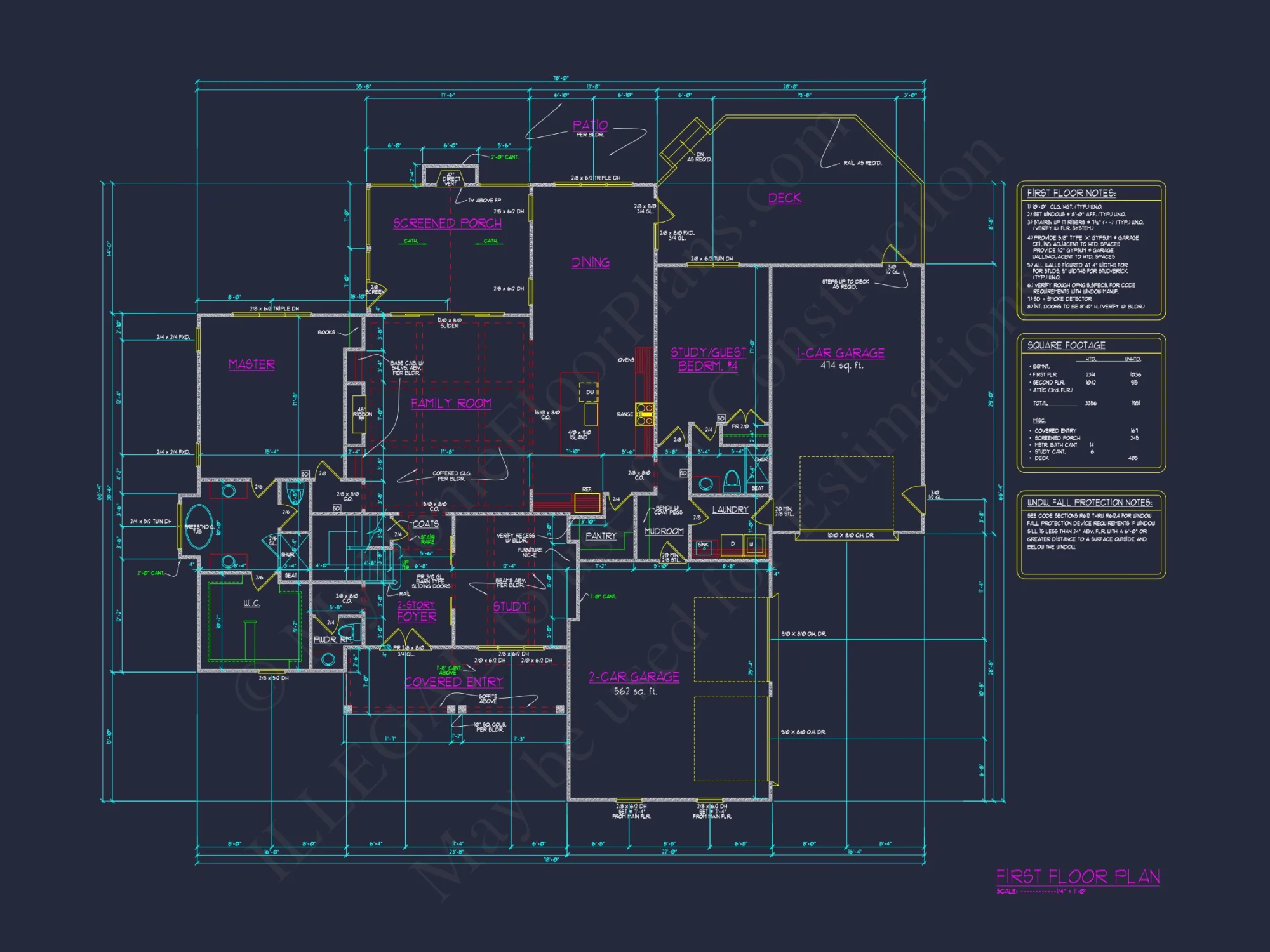 Elegant house Floor Plan with 4 Beds, 5 Baths, & CAD Designs
