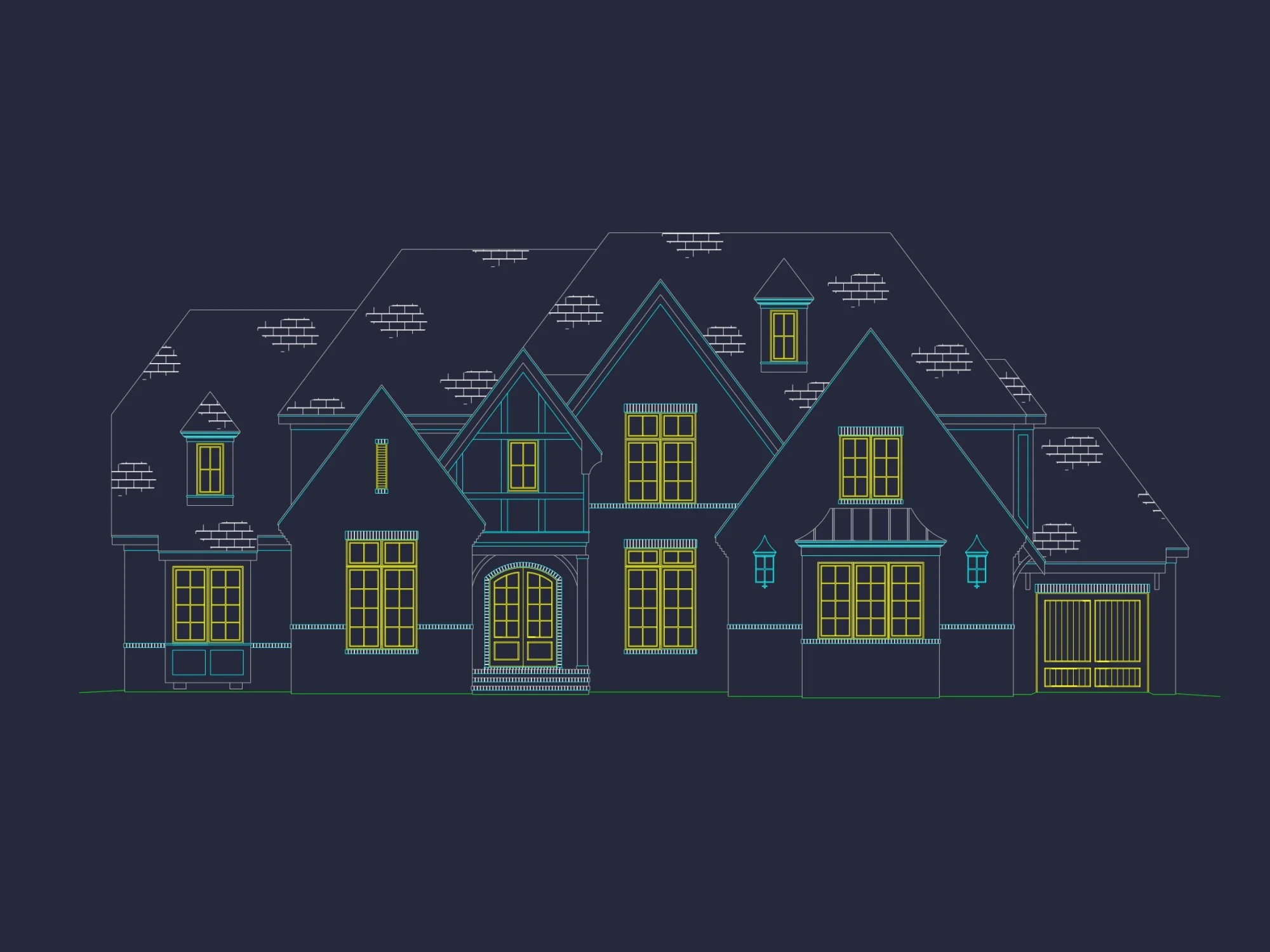 Spacious Luxury house Plan with CAD Architecture and Designs