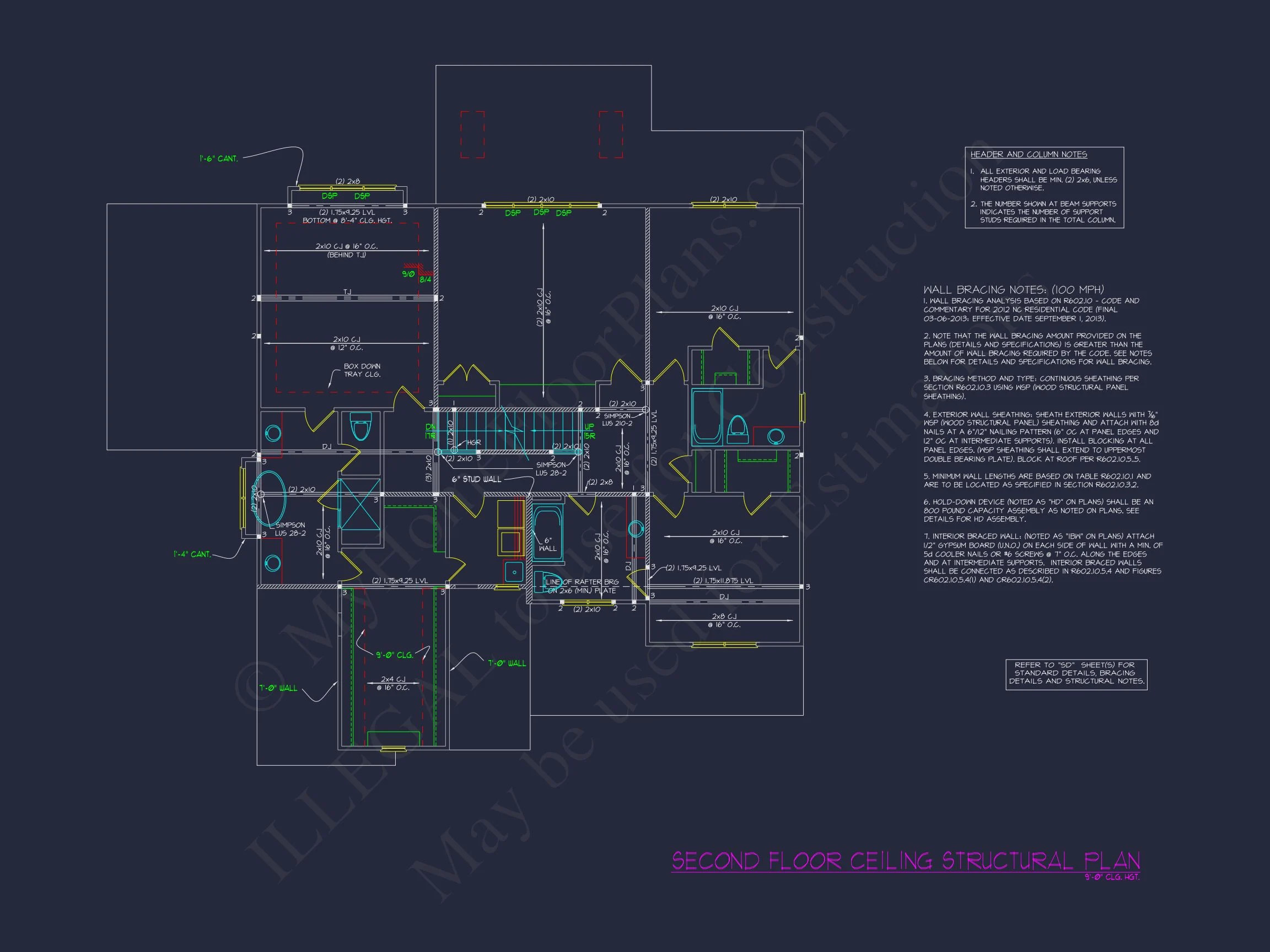 Custom house Floor Plan Blueprint with 3 Floors and 5 Bedrooms