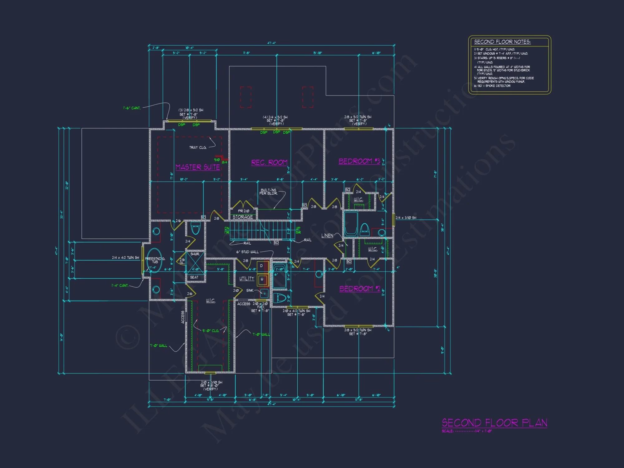 Custom house Floor Plan Blueprint with 3 Floors and 5 Bedrooms