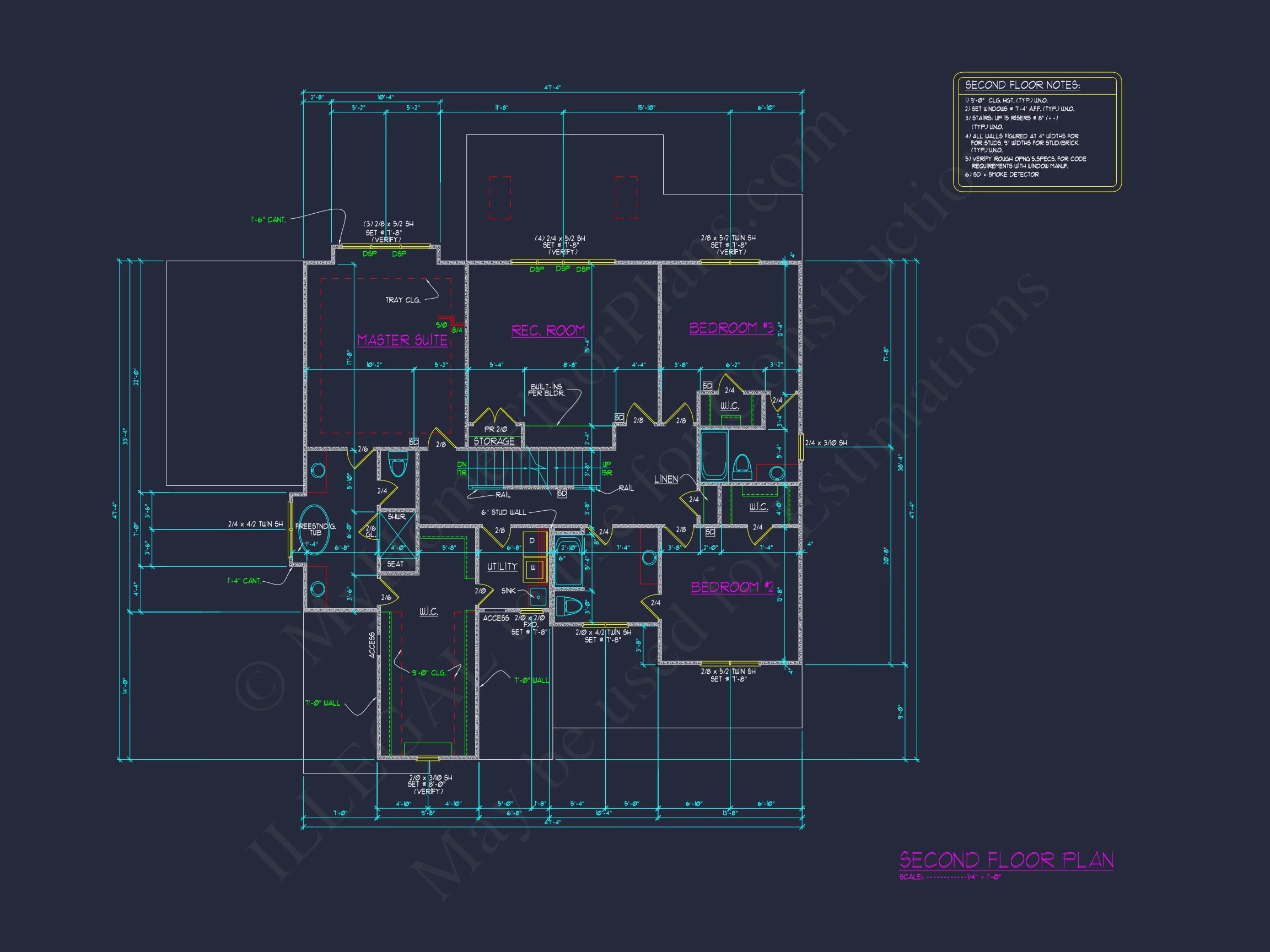 Custom house Floor Plan Blueprint with 3 Floors and 5 Bedrooms