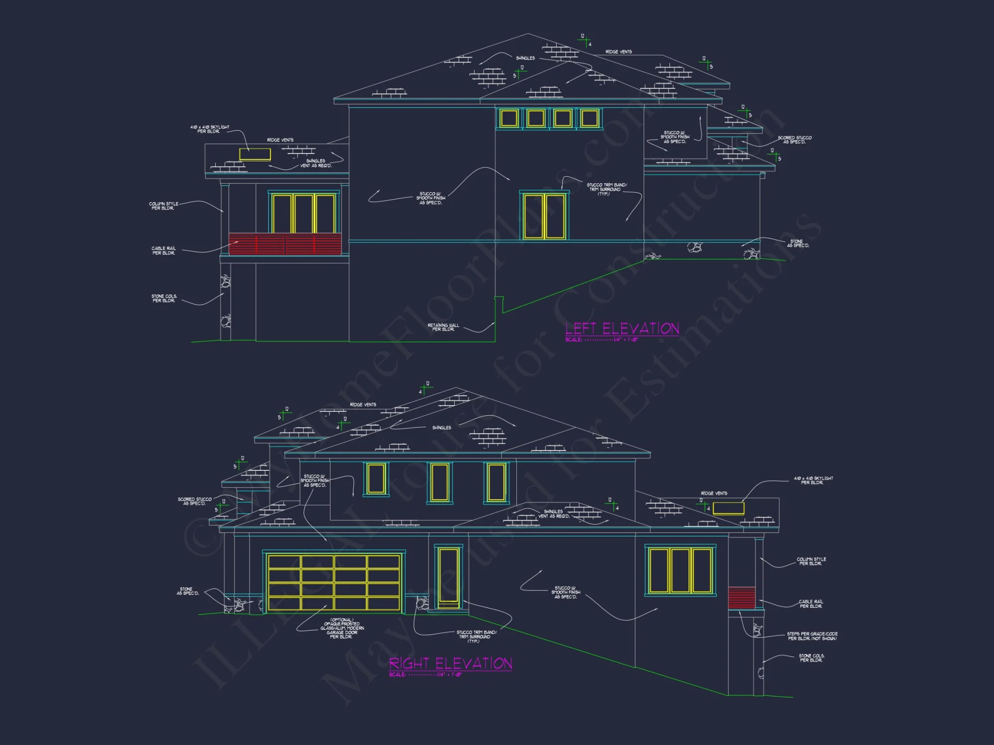 Luxury Modern house Plan with CAD Floor Plans & Designs