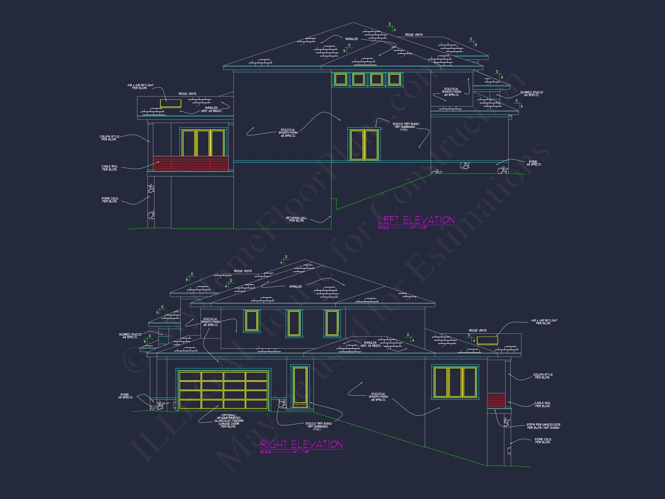 18-1151 HOUSE PLAN - Luxury Modern House Plan with CAD Floor Plans & Designs 5 Luxury Modern house Plan with CAD Floor Plans & Designs