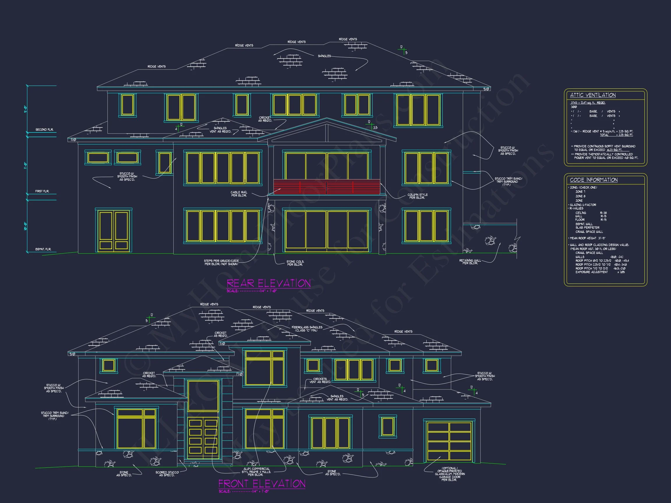 18-1151 HOUSE PLAN - Luxury Modern House Plan with CAD Floor Plans & Designs 4 Luxury Modern house Plan with CAD Floor Plans & Designs