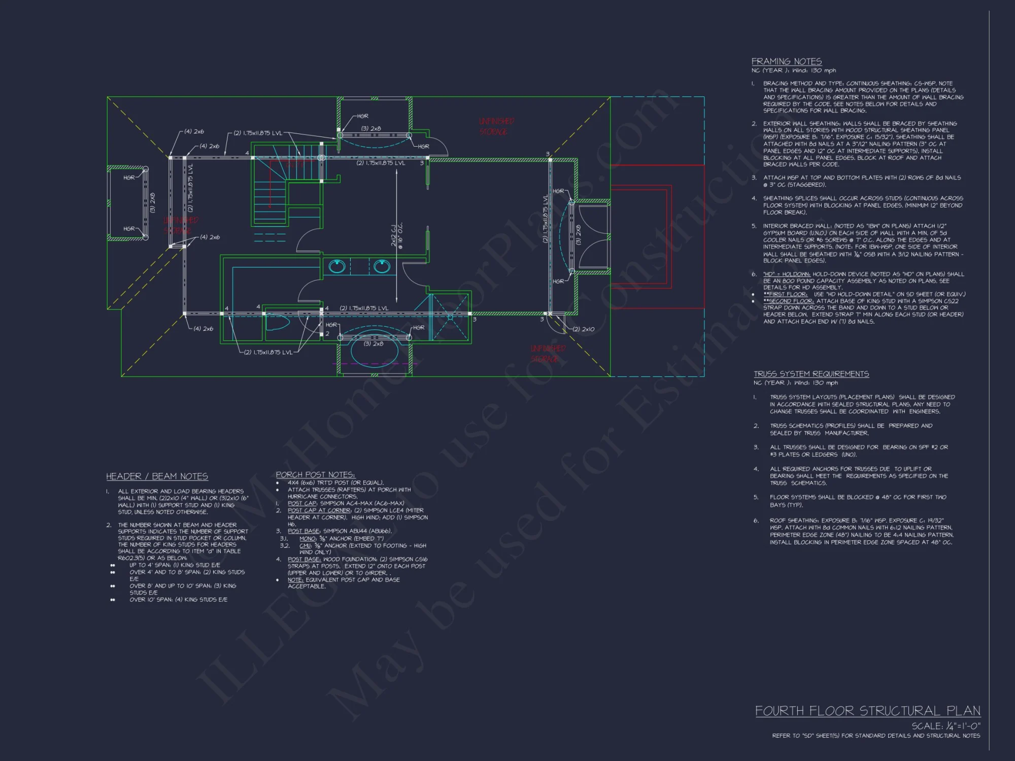 Modern Beach house Plan with 4-Story CAD Designs & Features