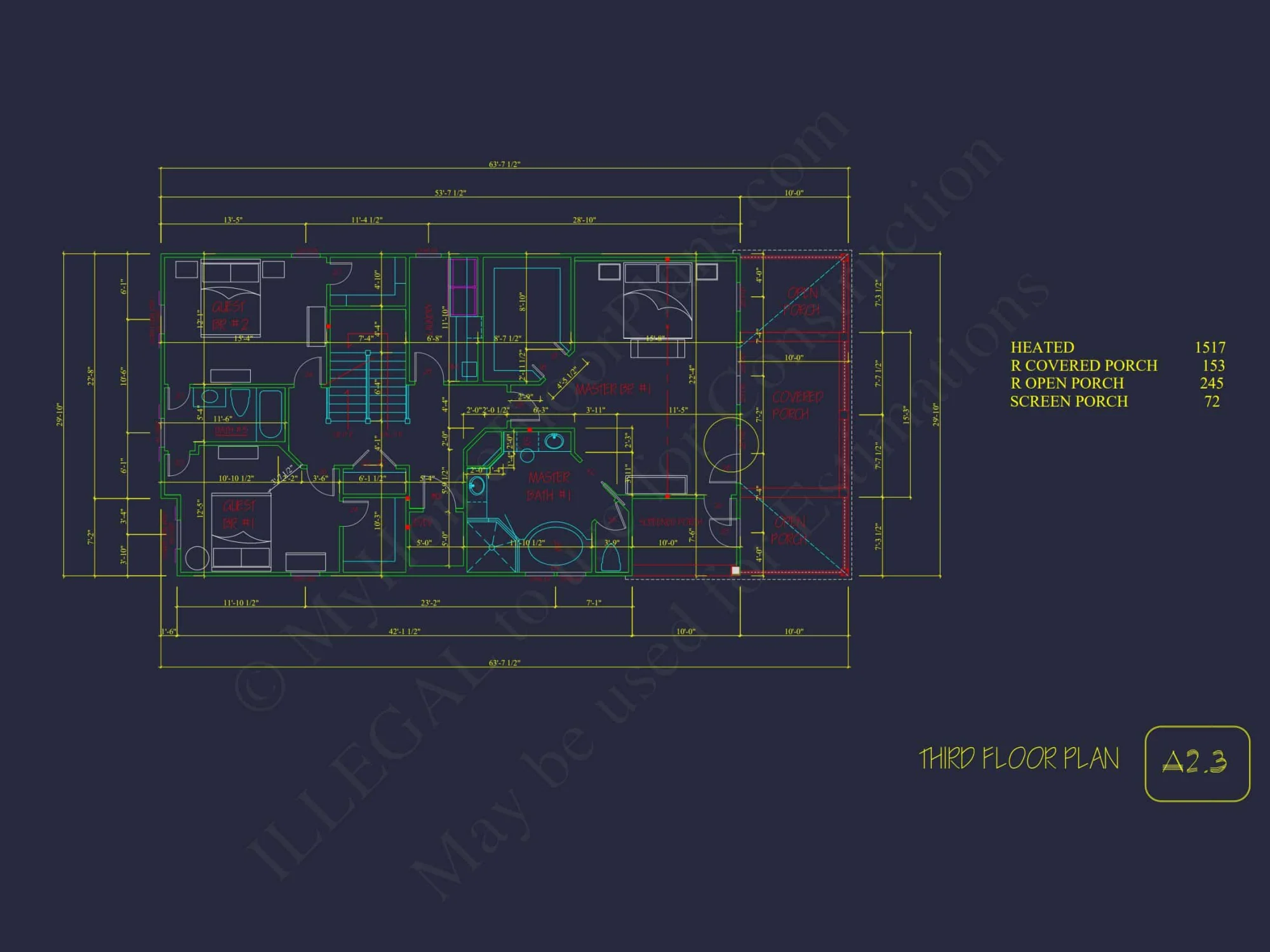 Modern Beach house Plan with 4-Story CAD Designs & Features