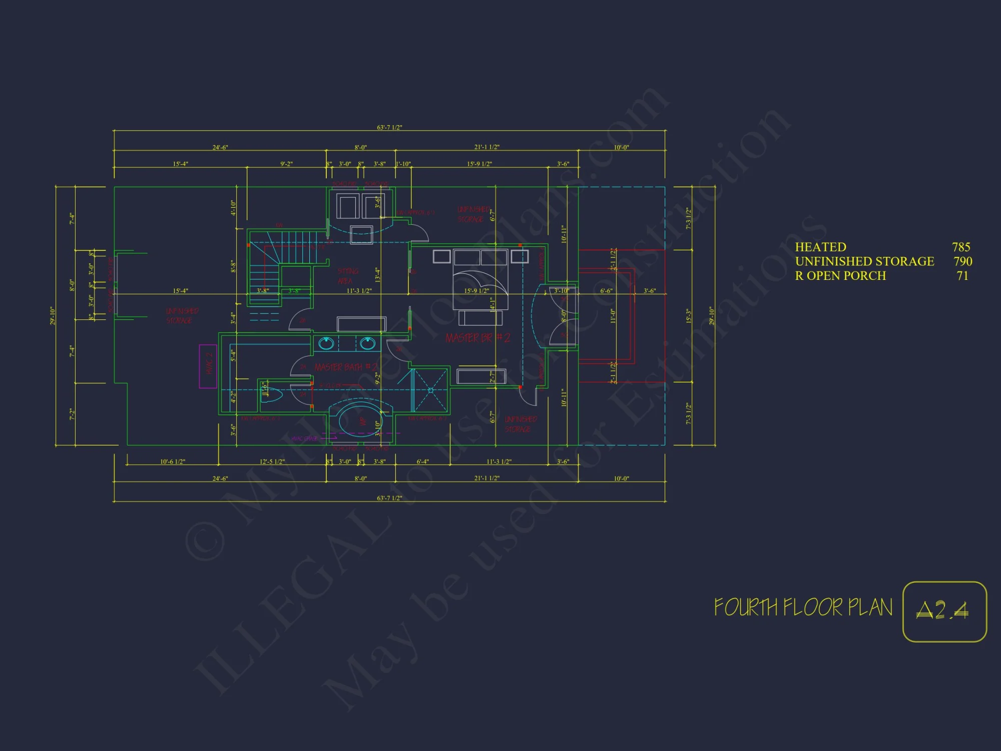 Modern Beach house Plan with 4-Story CAD Designs & Features