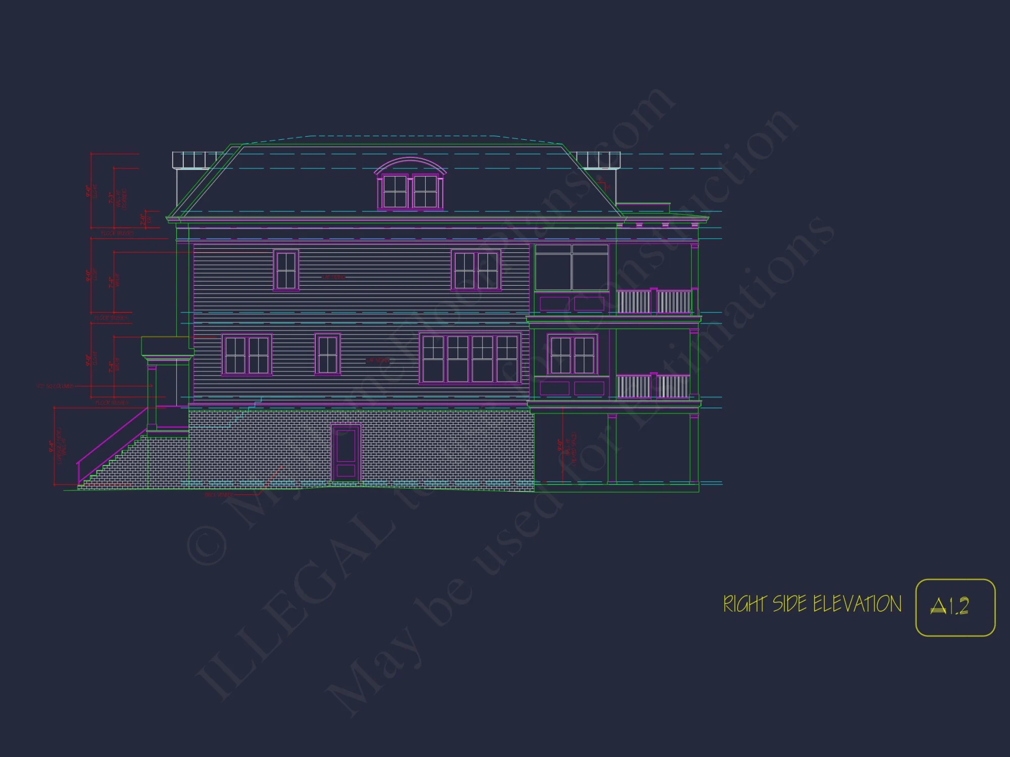 Modern Beach house Plan with 4-Story CAD Designs & Features