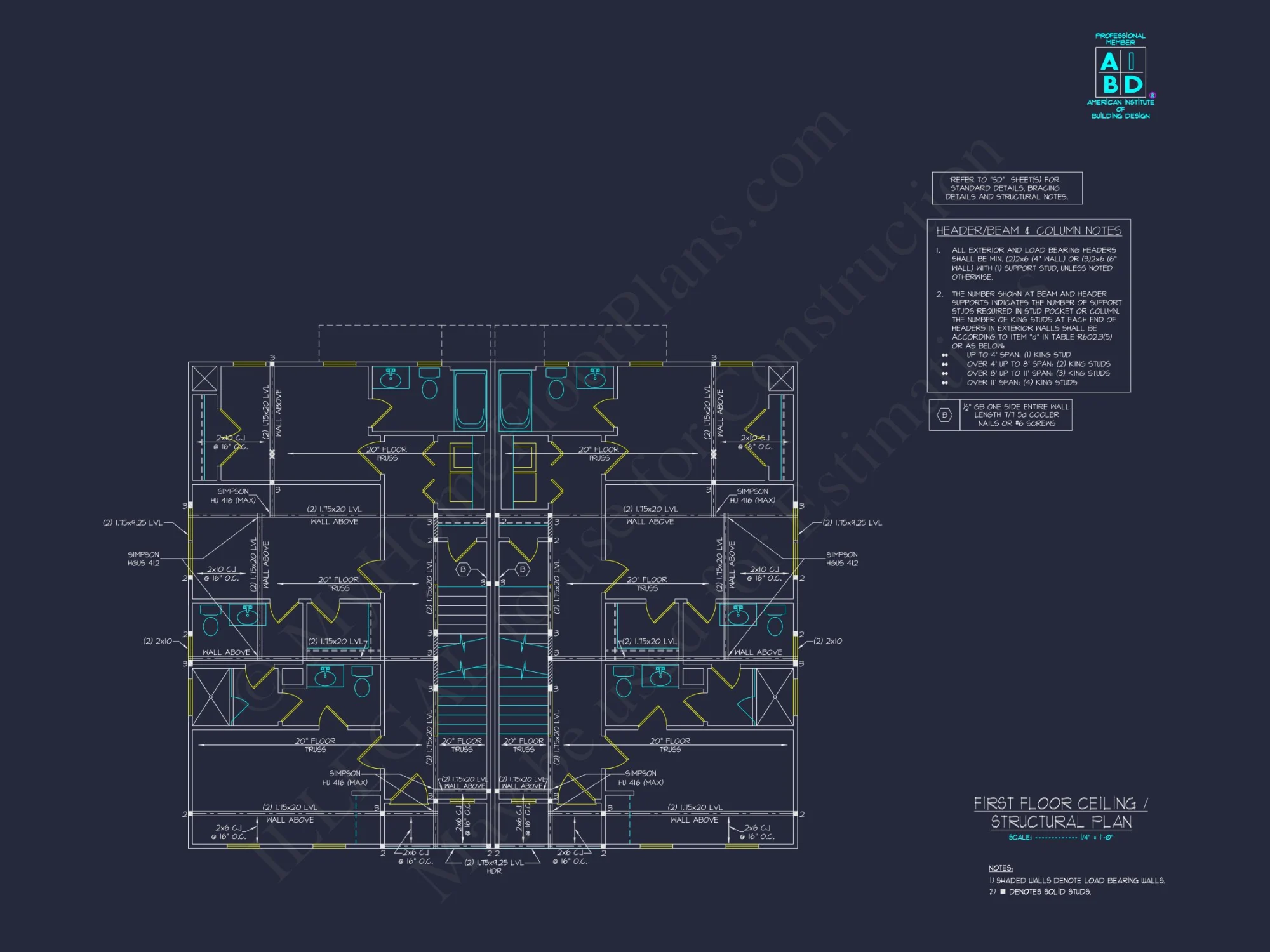 Efficient Duplex house Plan with CAD Design & Floor Blueprint