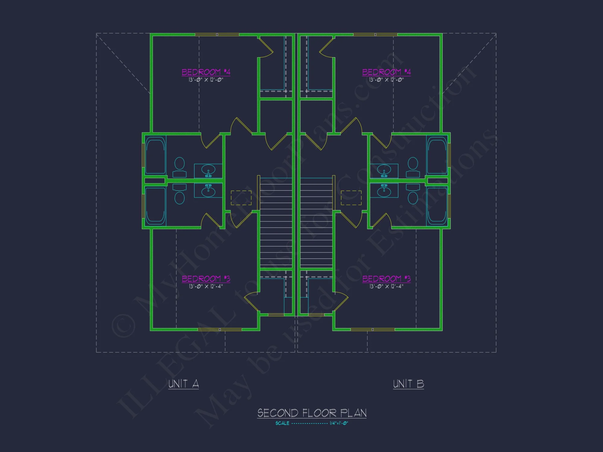 Efficient Duplex house Plan with CAD Design & Floor Blueprint
