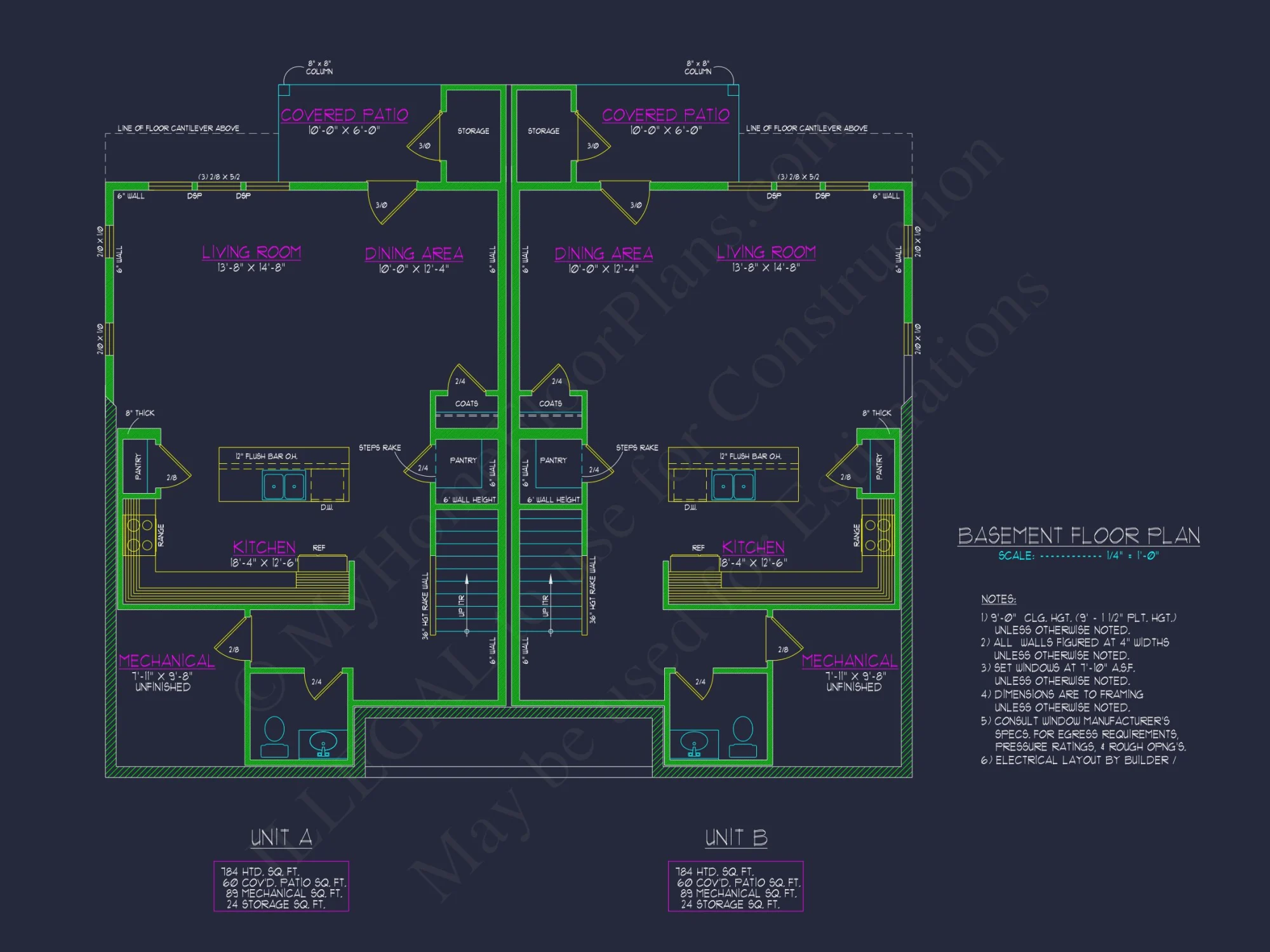 Efficient Duplex house Plan with CAD Design & Floor Blueprint