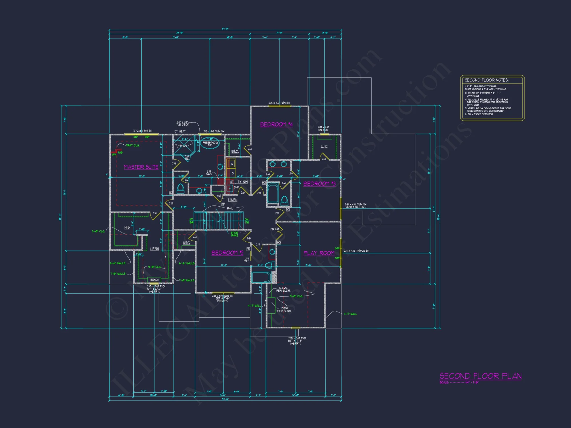 Elegant house Plan with 5 Beds, 5 Baths & Architectural CAD Designs
