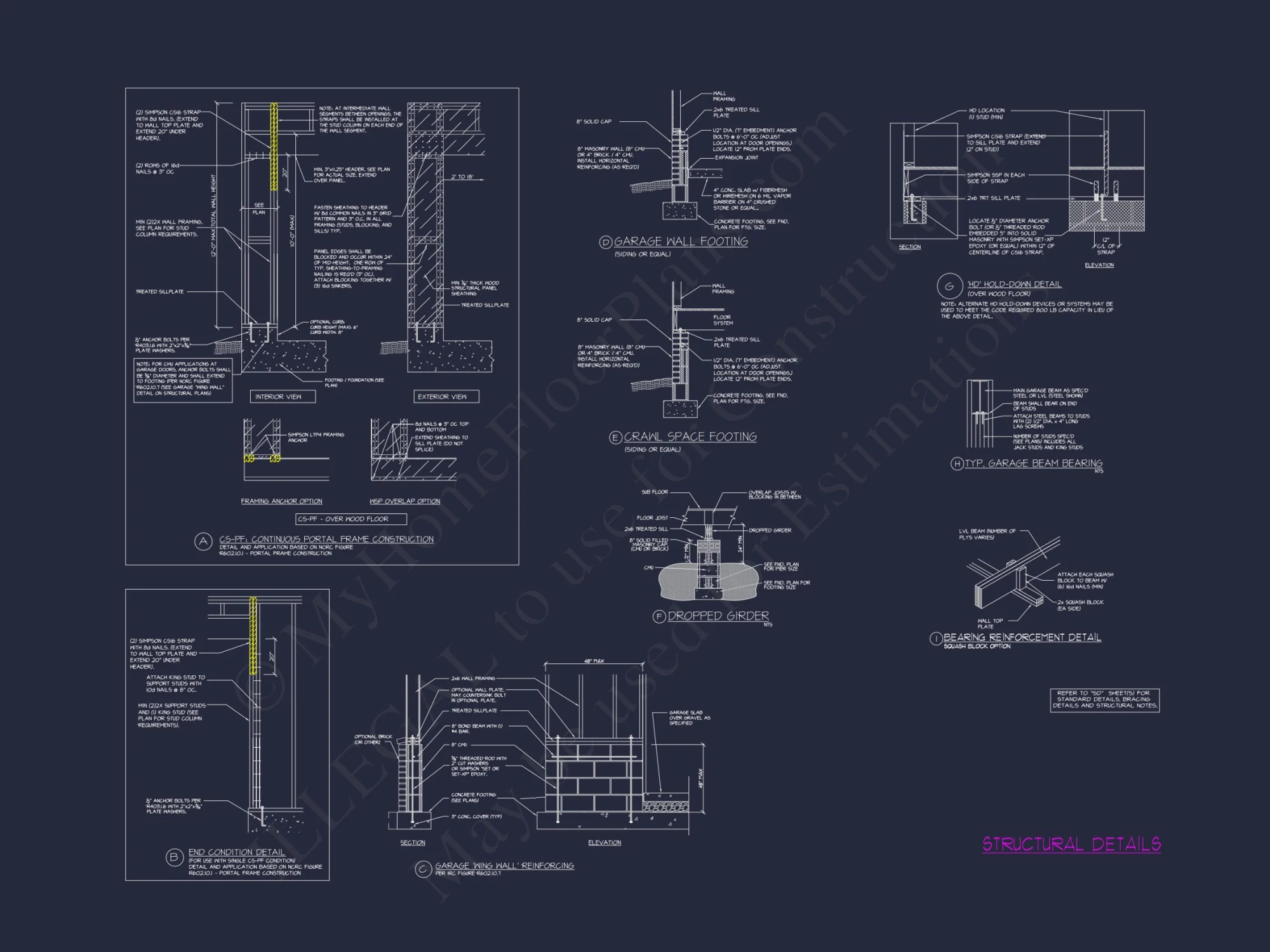 3-Story house Plan with 5 Bedrooms, CAD Blueprints & Designs