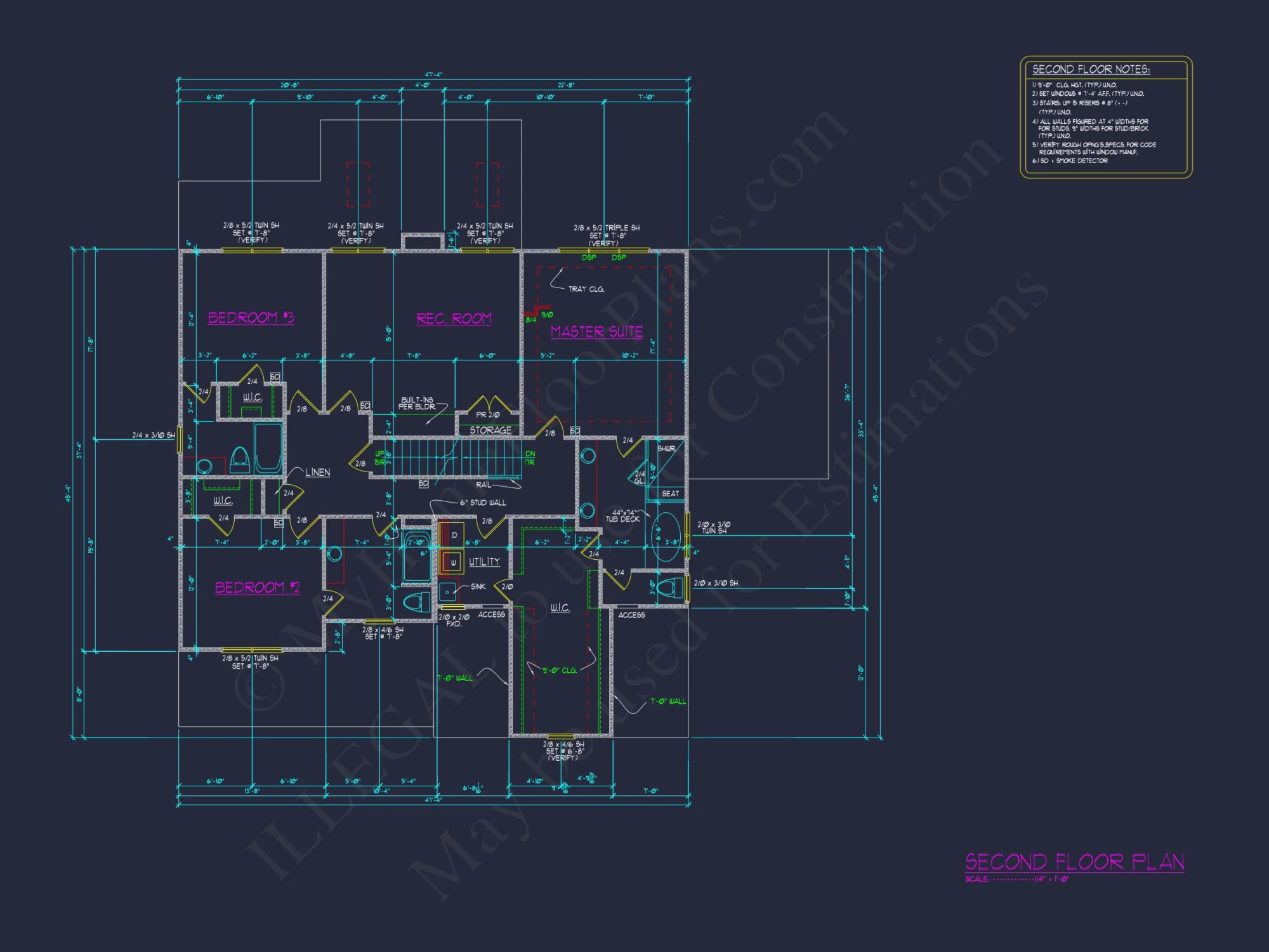 3-Story house Plan with 5 Bedrooms, CAD Blueprints & Designs