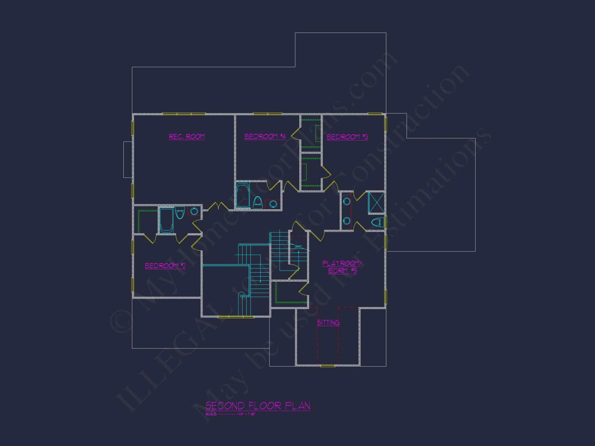 Elegant house Floor Plan with Spacious Designs and CAD Blueprints