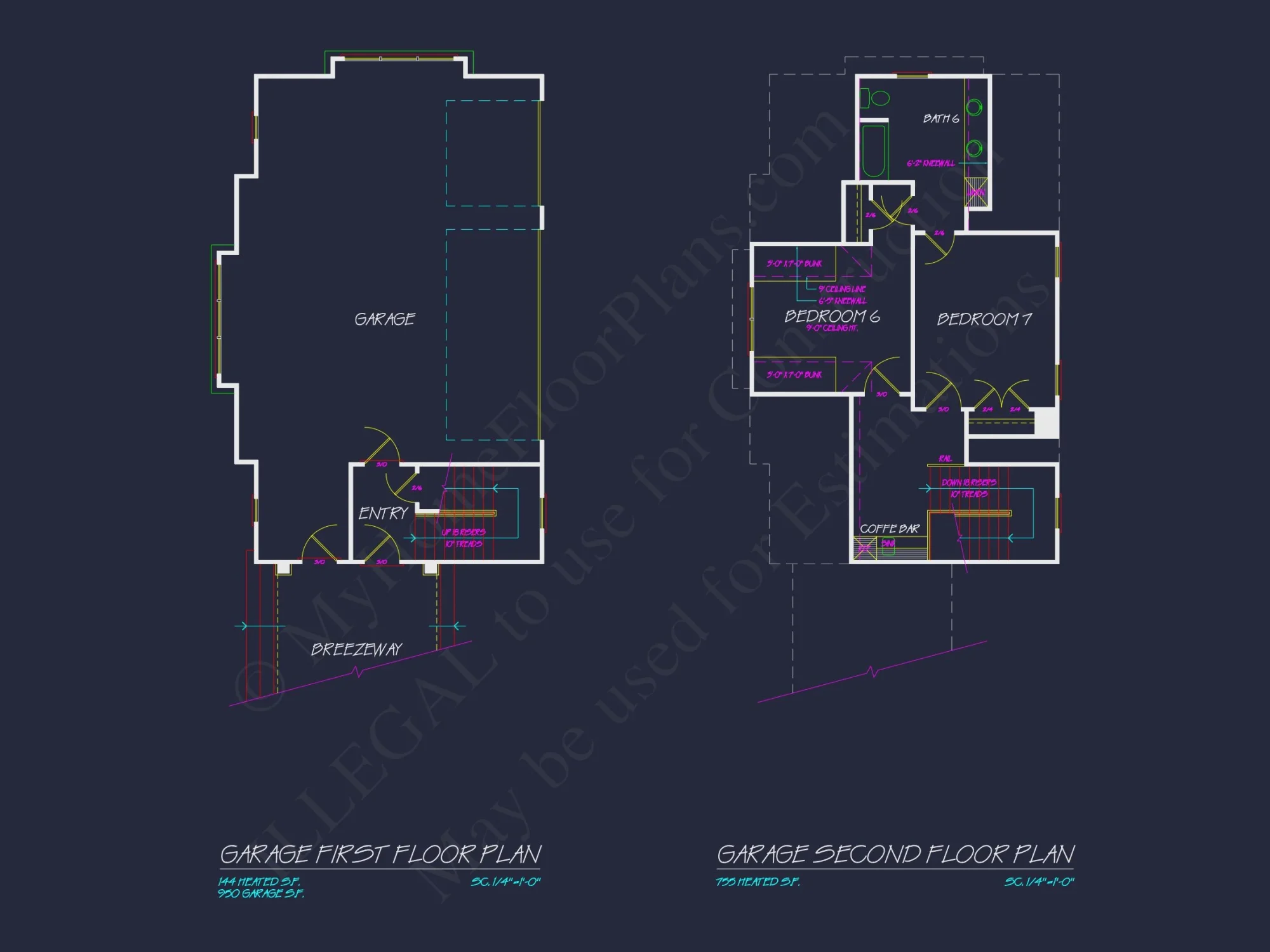 Customizable house Plan with 7 Bedrooms and Unique Garage Design