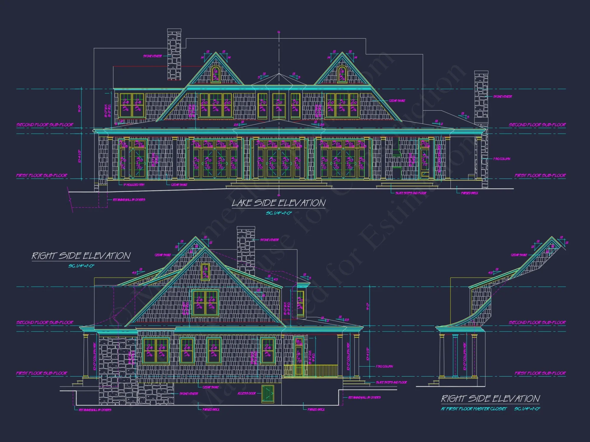 Customizable house Plan with 7 Bedrooms and Unique Garage Design
