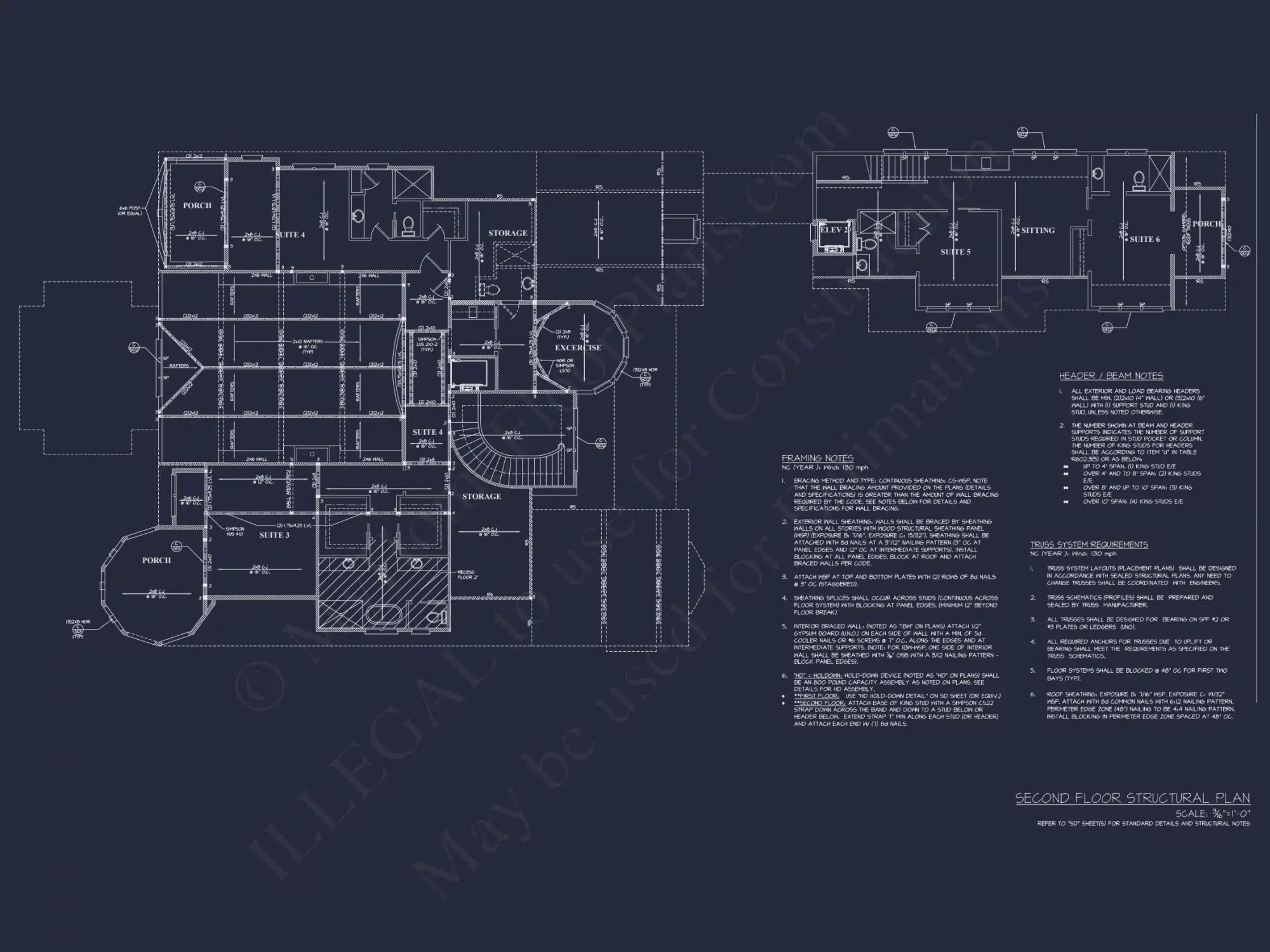 Elegant Two-Story house Plan with Detailed Architecture Design