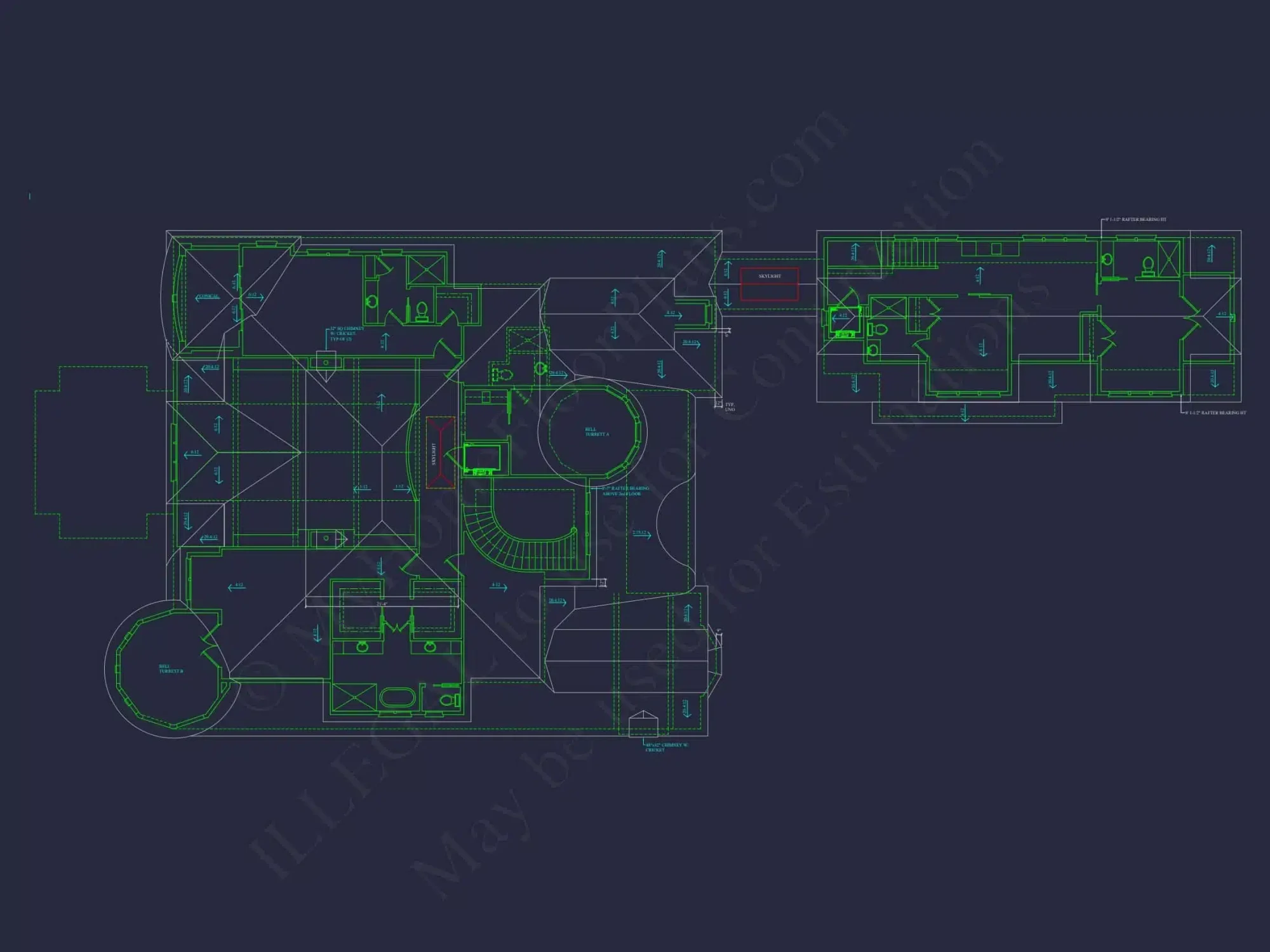 Elegant Two-Story house Plan with Detailed Architecture Design