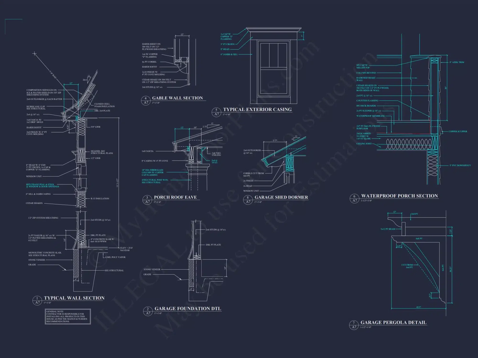 Elegant Two-Story house Plan with Detailed Architecture Design