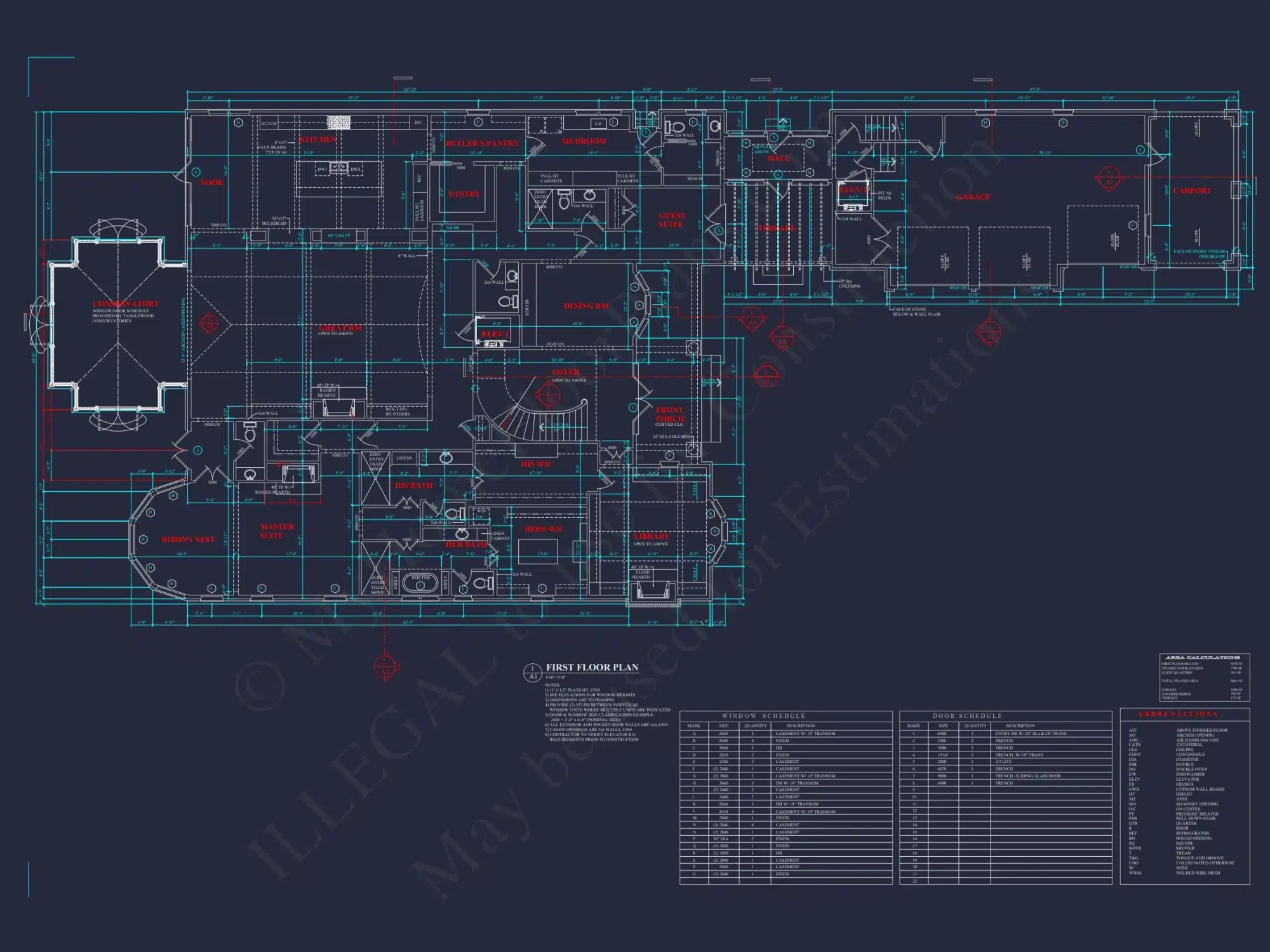 Elegant Two-Story house Plan with Detailed Architecture Design