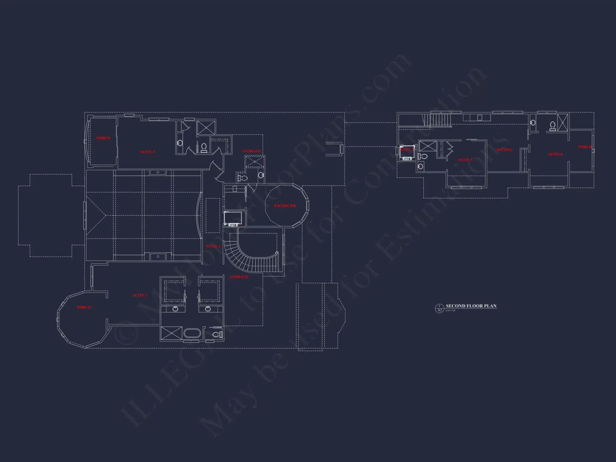 Elegant Two-Story house Plan with Detailed Architecture Design