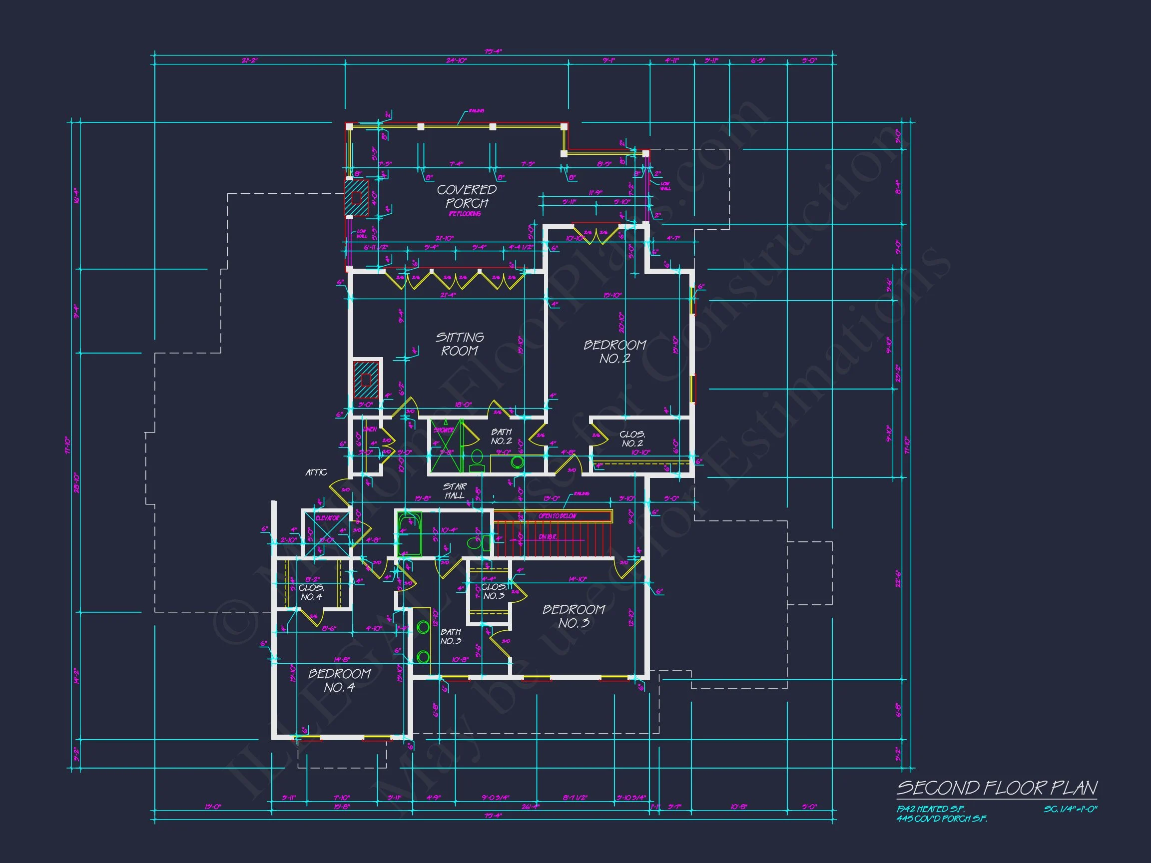 17-1863 HOUSE PLAN - Spacious House Plan with Stunning Floor Plan, CAD Blueprint & Designs 13 Spacious house Plan with Stunning Floor Plan, CAD Blueprint & Designs