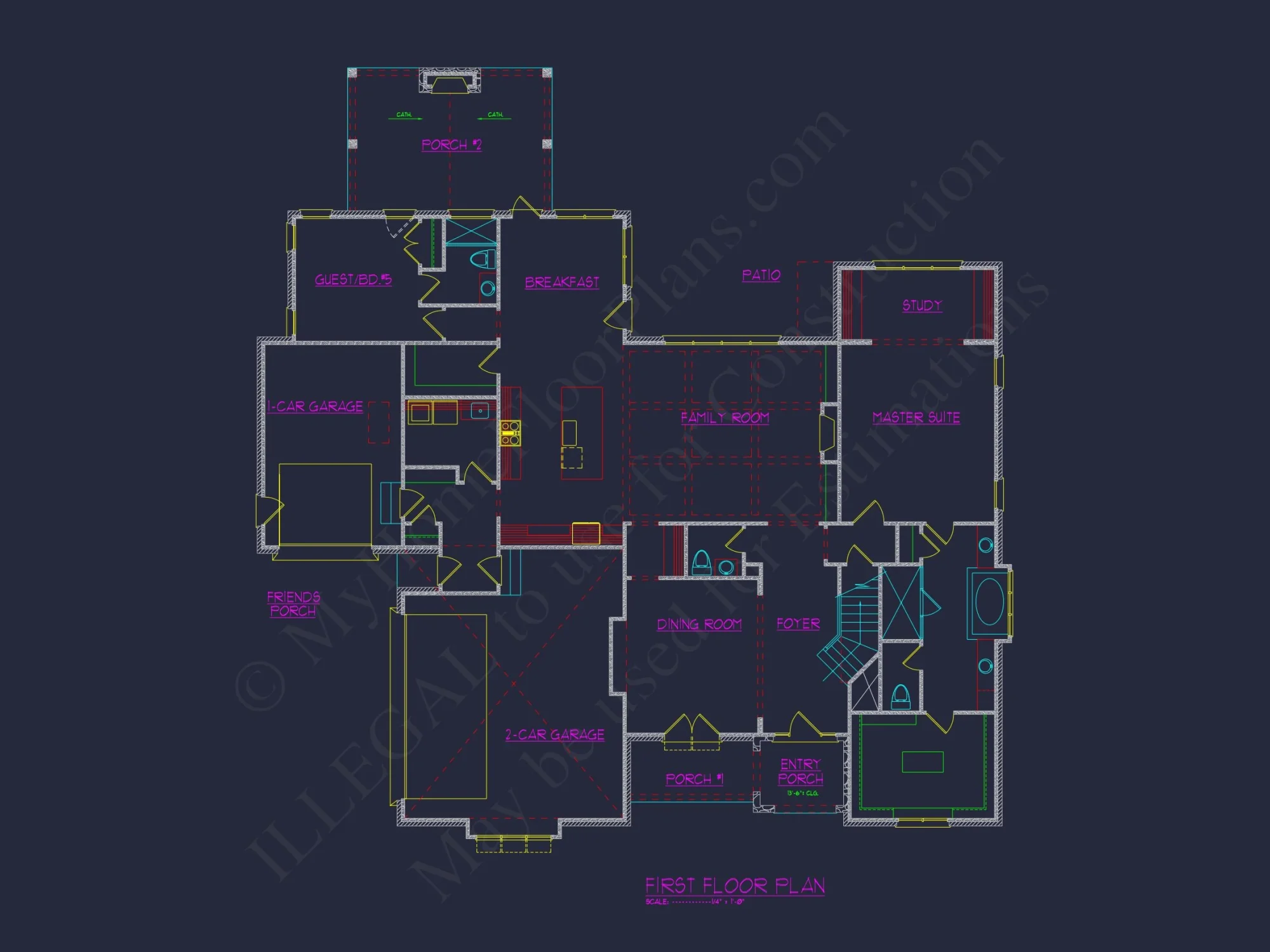 Elegant house Plan with Spacious Floor Plan & CAD Designs