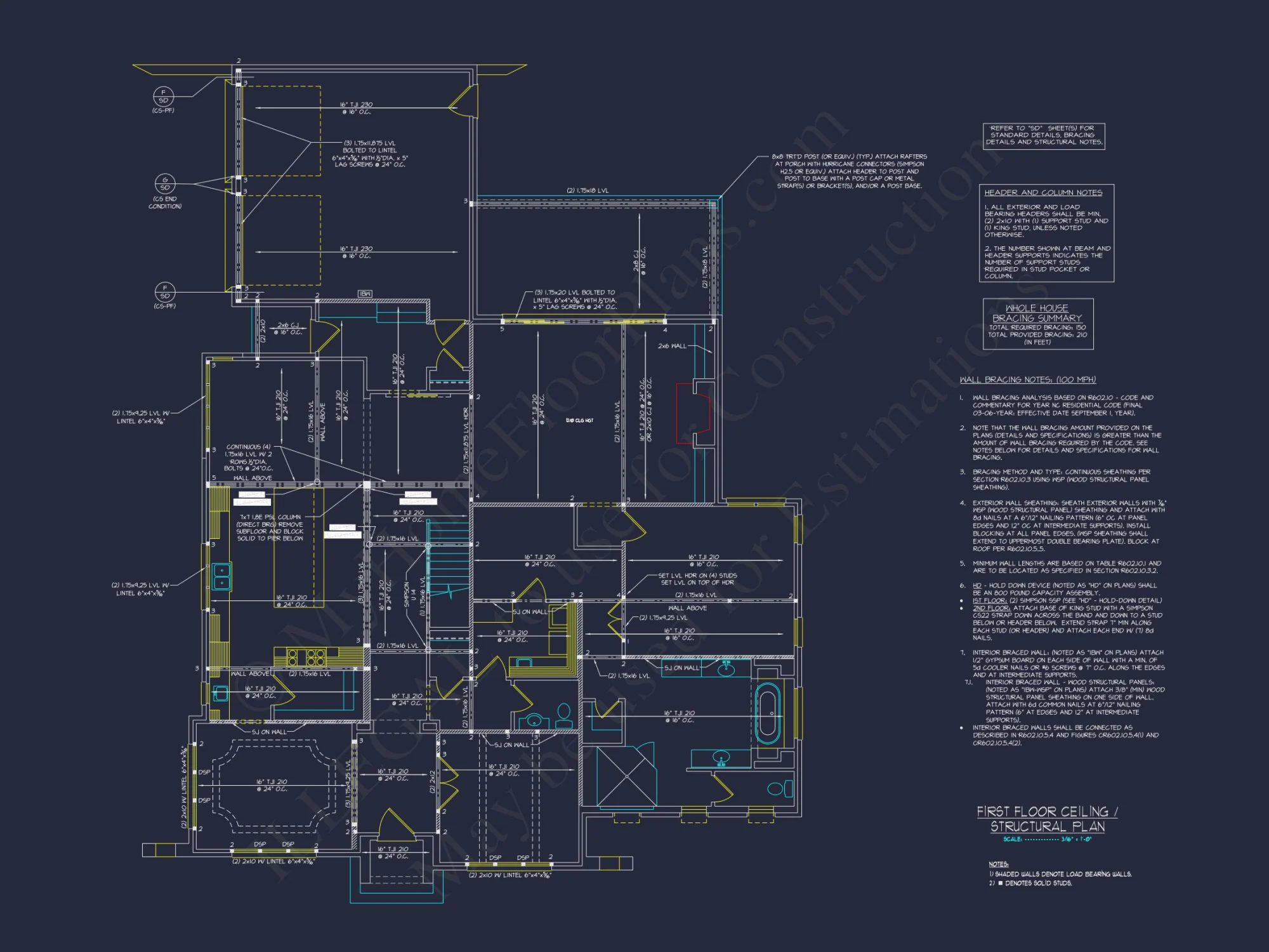 Expansive 5-Bedroom house Plan with Blueprint and CAD Designs
