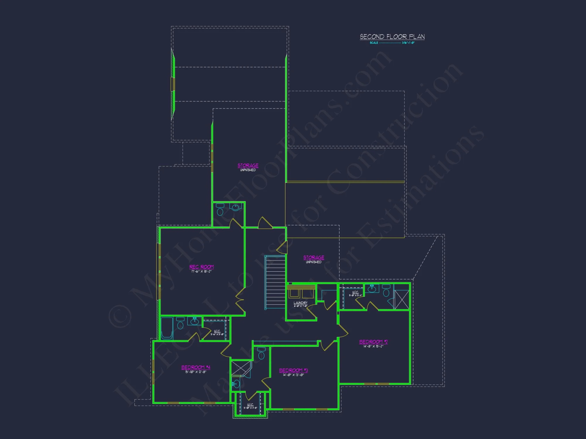 Expansive 5-Bedroom house Plan with Blueprint and CAD Designs