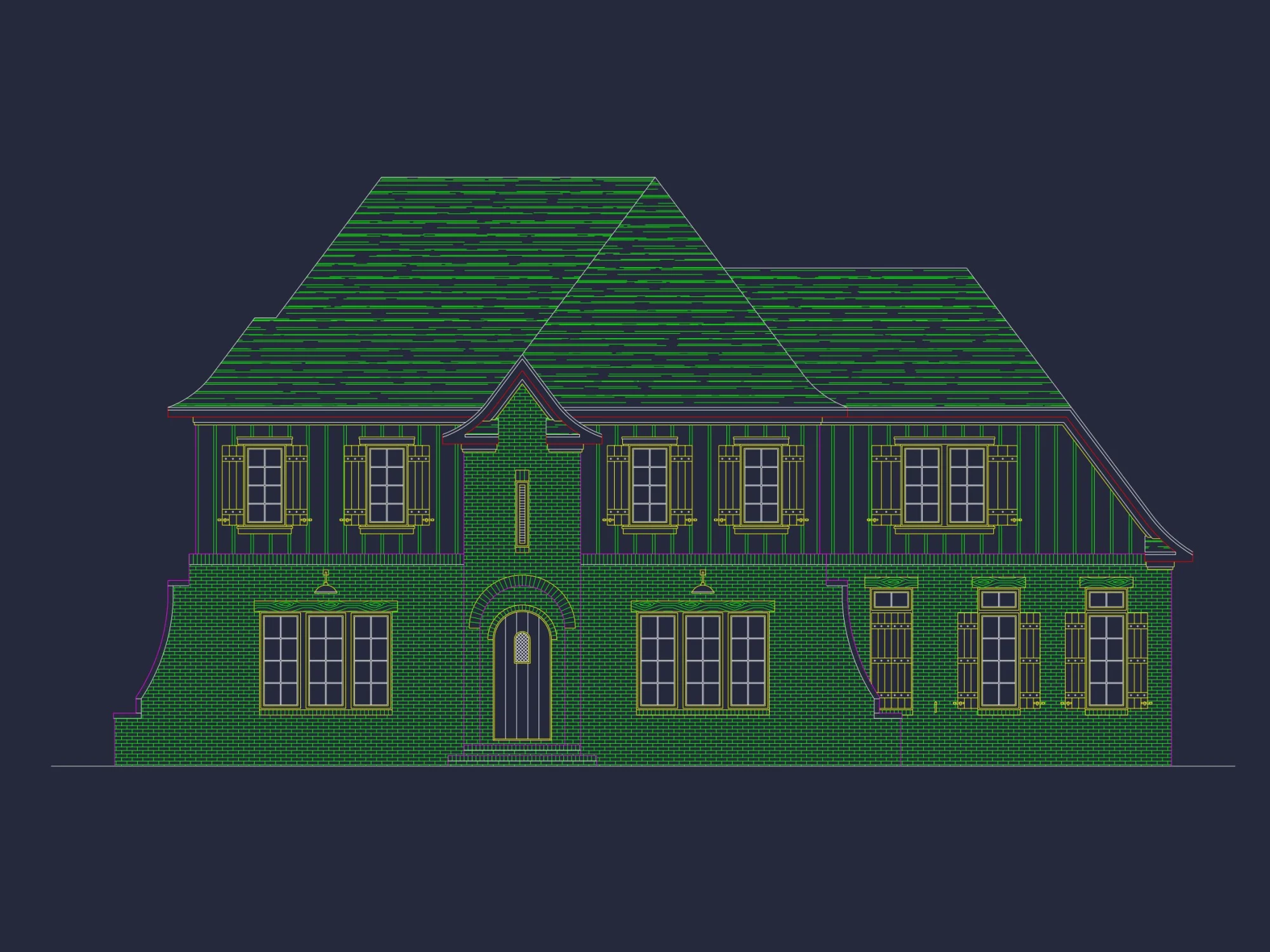 Expansive 5-Bedroom house Plan with Blueprint and CAD Designs