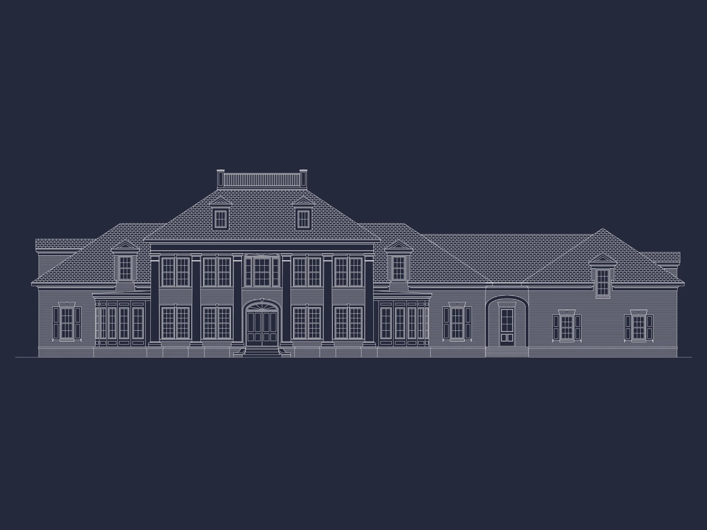 Elegant house Plan with Full Blueprint, CAD, & Designs