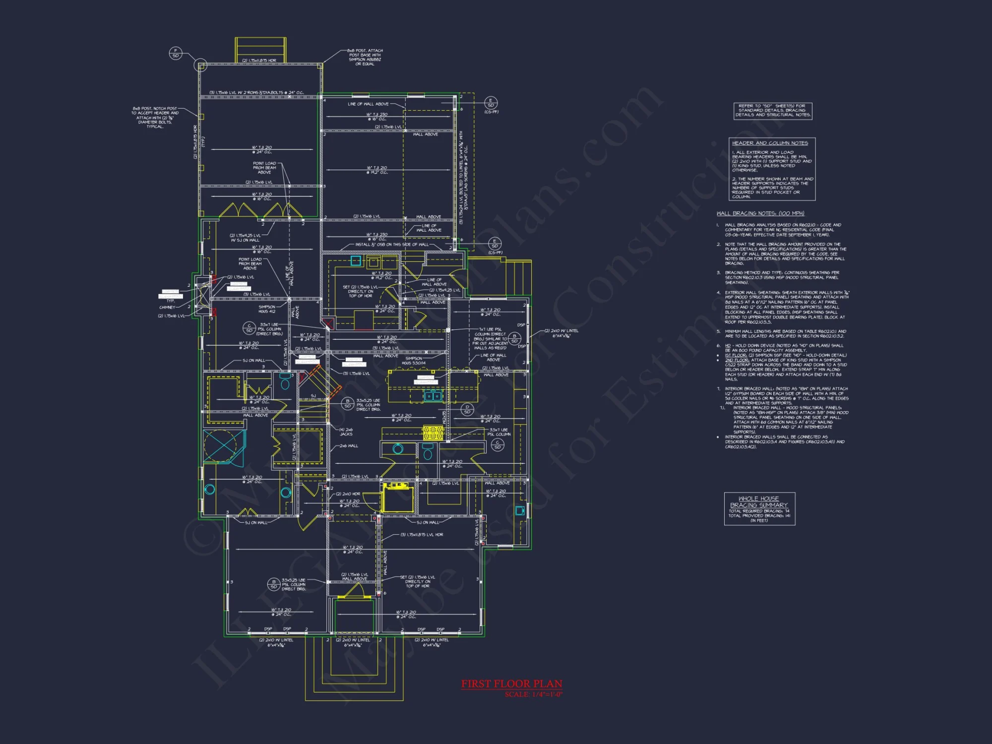 Spacious 2-Story house Plan with Detailed CAD Floor Designs