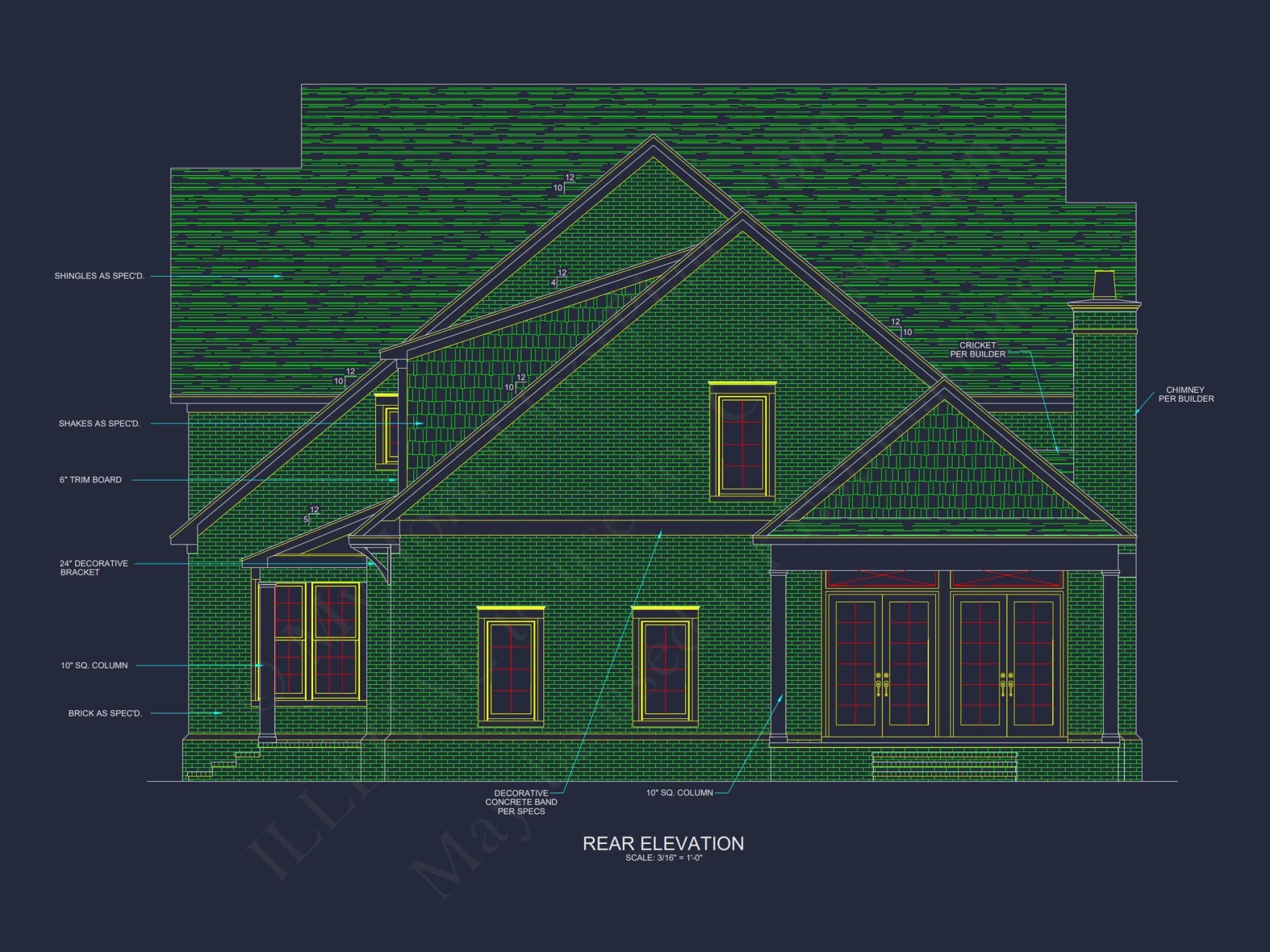 Spacious 2-Story house Plan with Detailed CAD Floor Designs