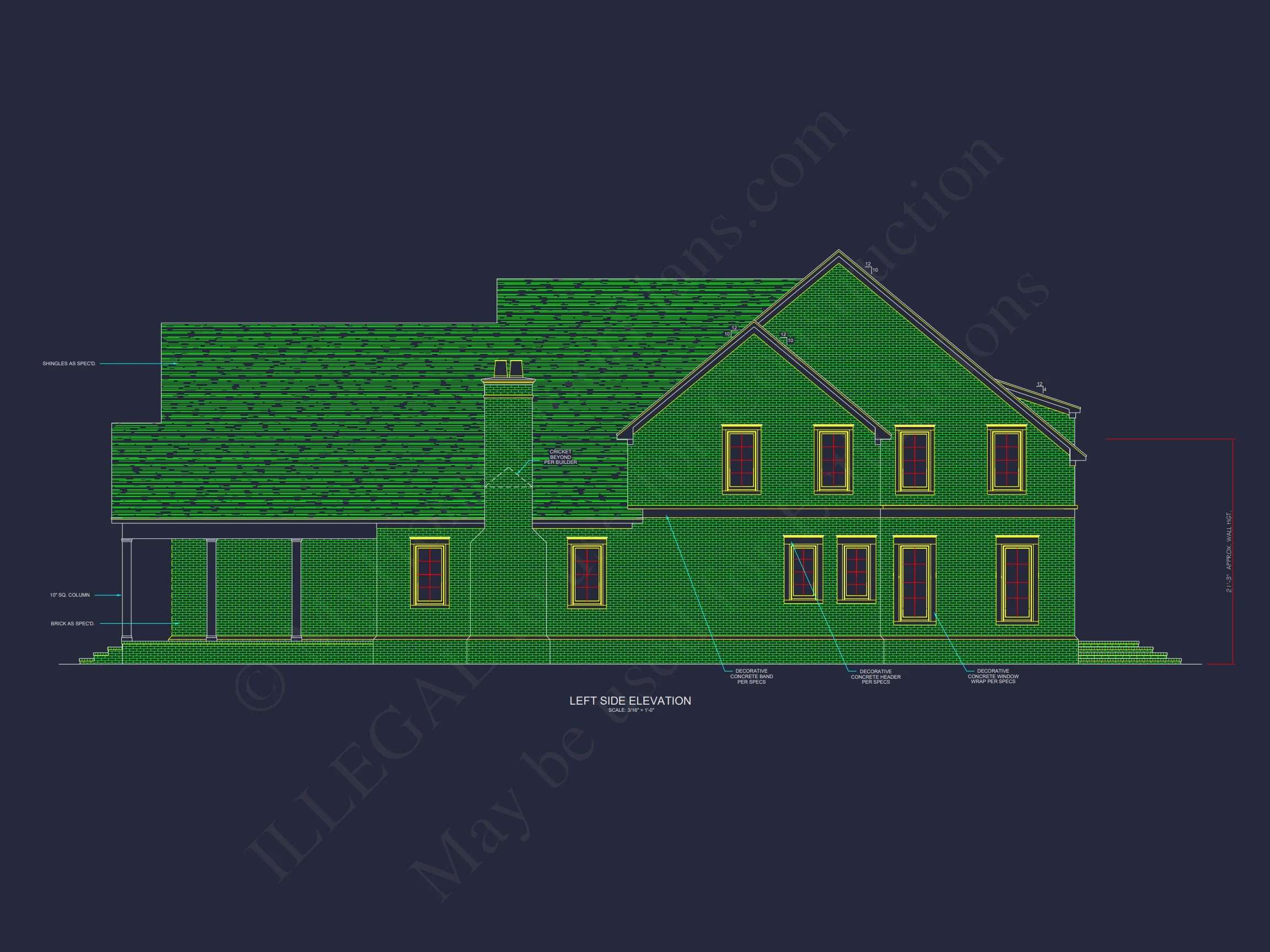 Spacious 2-Story house Plan with Detailed CAD Floor Designs