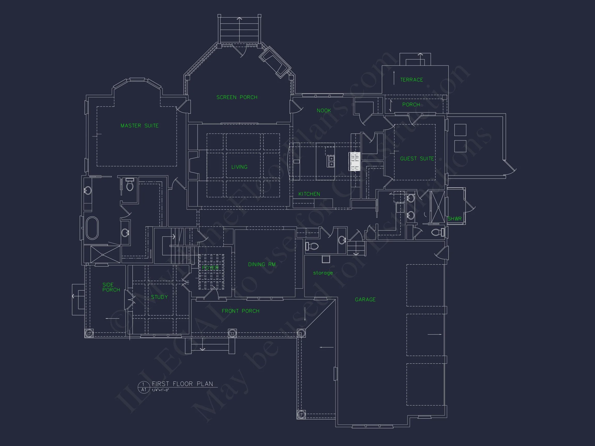 Elegant Shingle Style house Plan with 5 Beds and CAD Designs