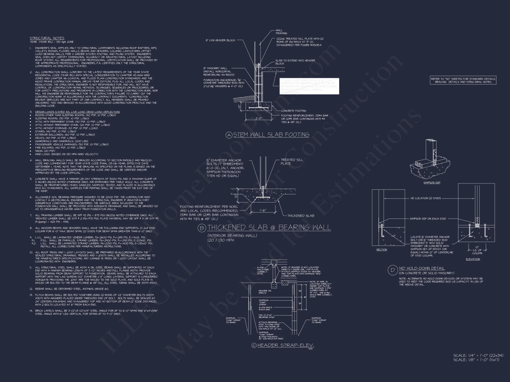 Colonial Revival house Plan with 5 Bedrooms and 2 Floors