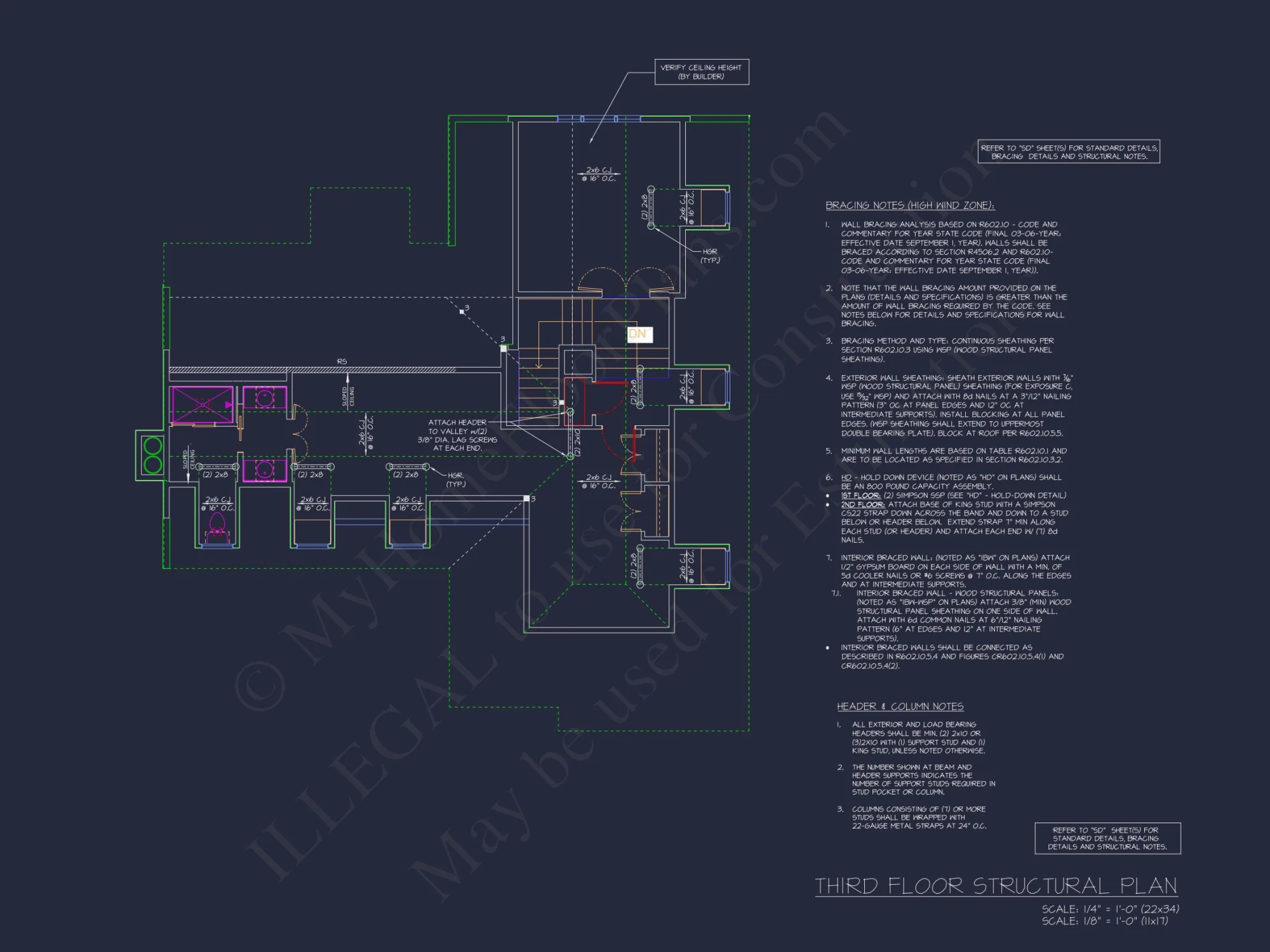 Colonial Revival house Plan with 5 Bedrooms and 2 Floors