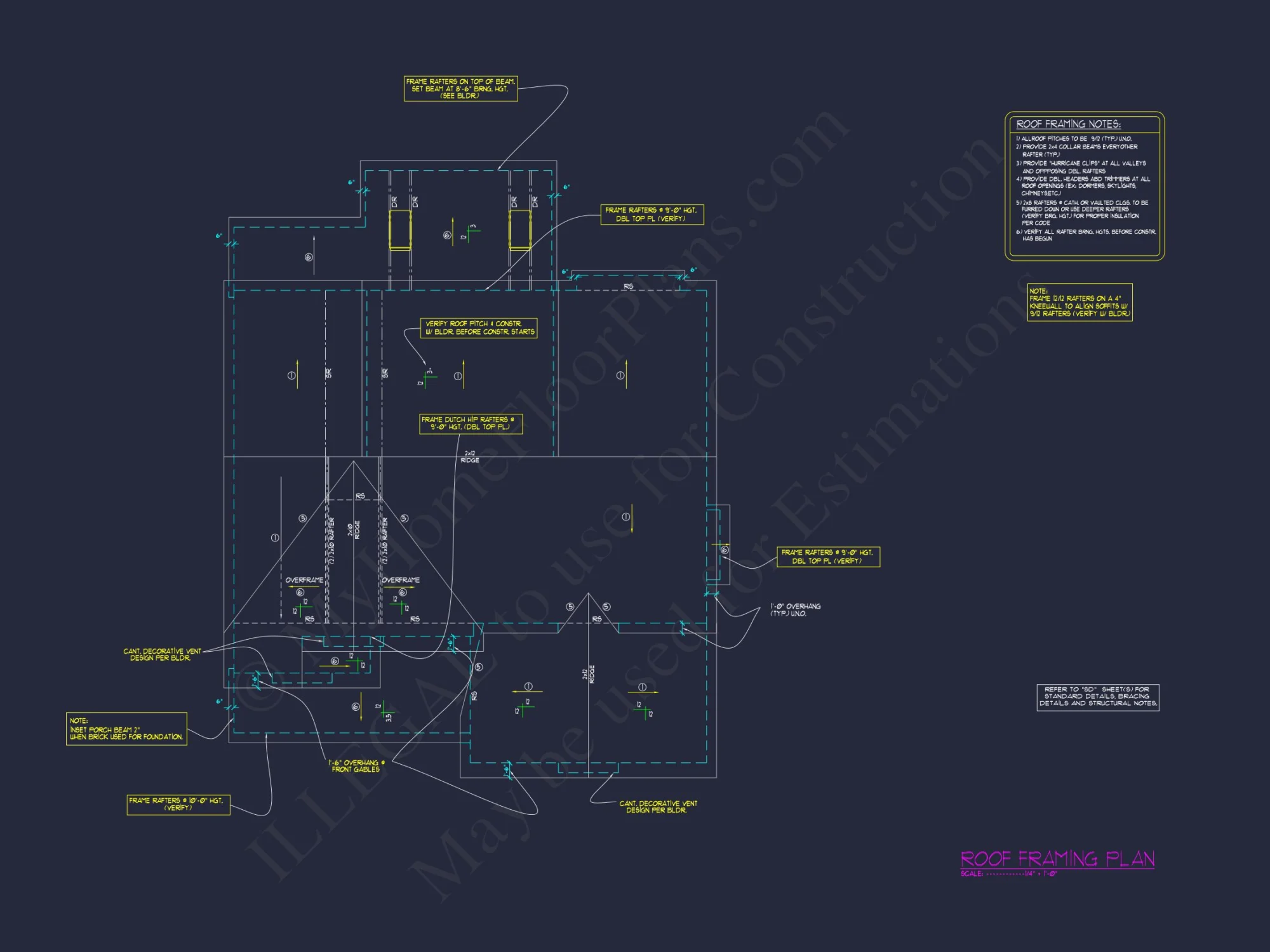 Beautiful 2-Story house Floor Plan with 5 Bedrooms and CAD Designs